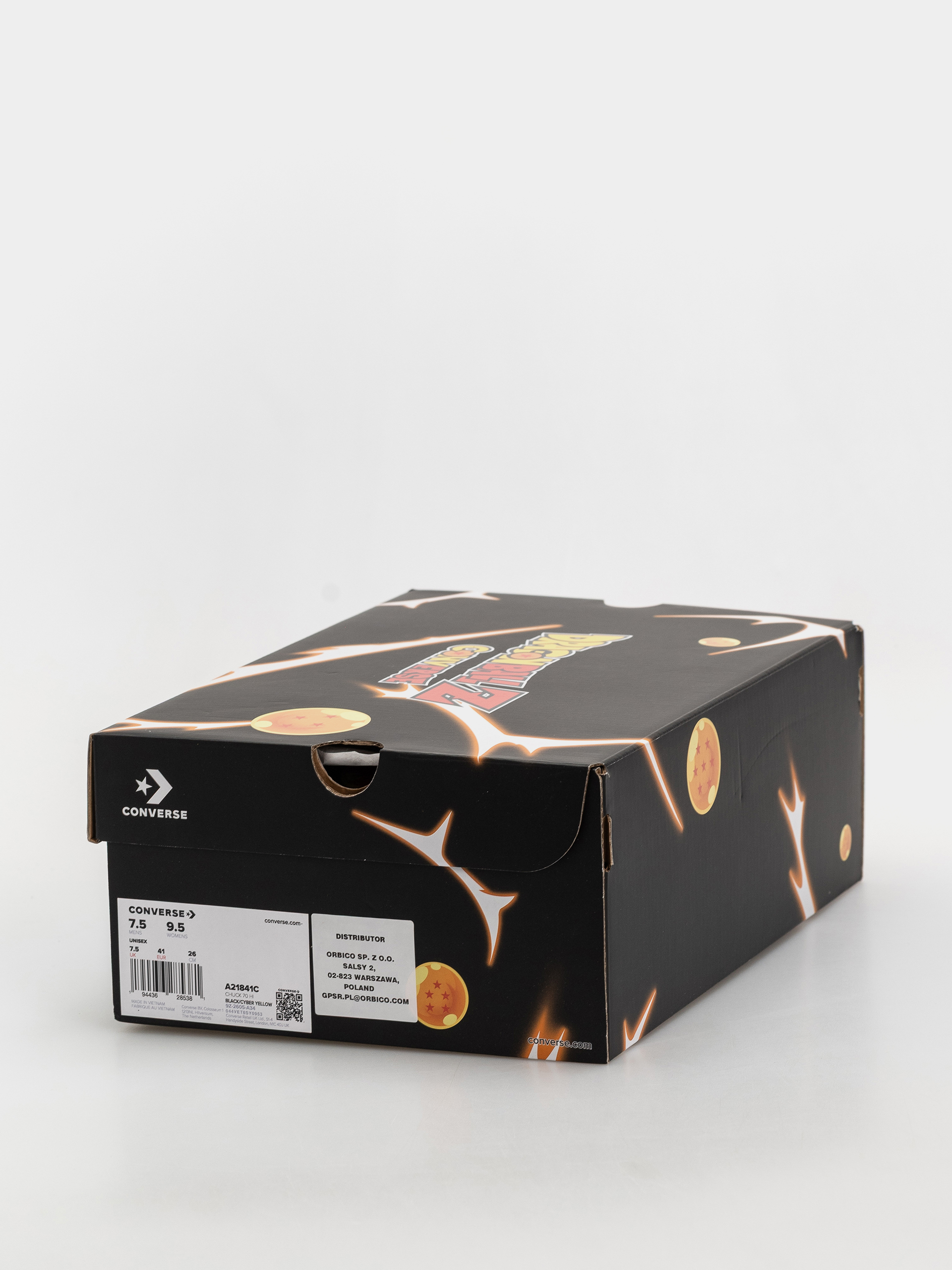 Кеди Converse X Dragon Ball Z Chuck 70 Hi (black/cyber yellow/flame orange)