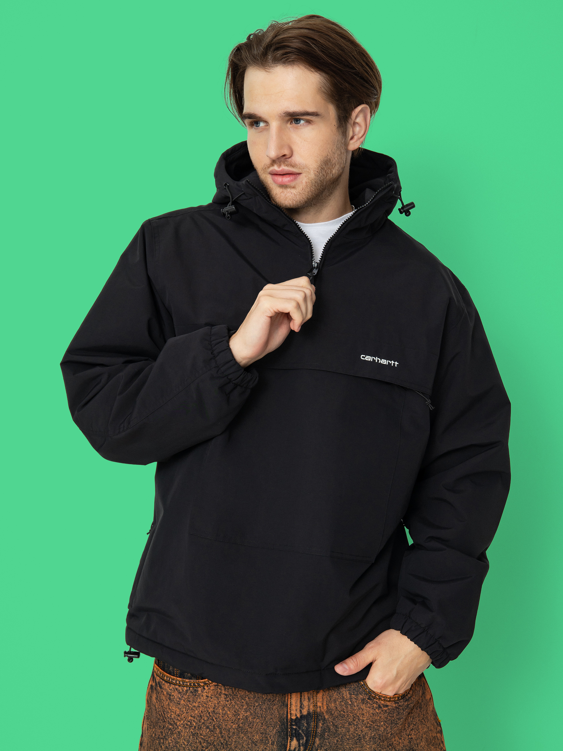 Куртка Carhartt WIP Windbreaker Pullover (black/white)