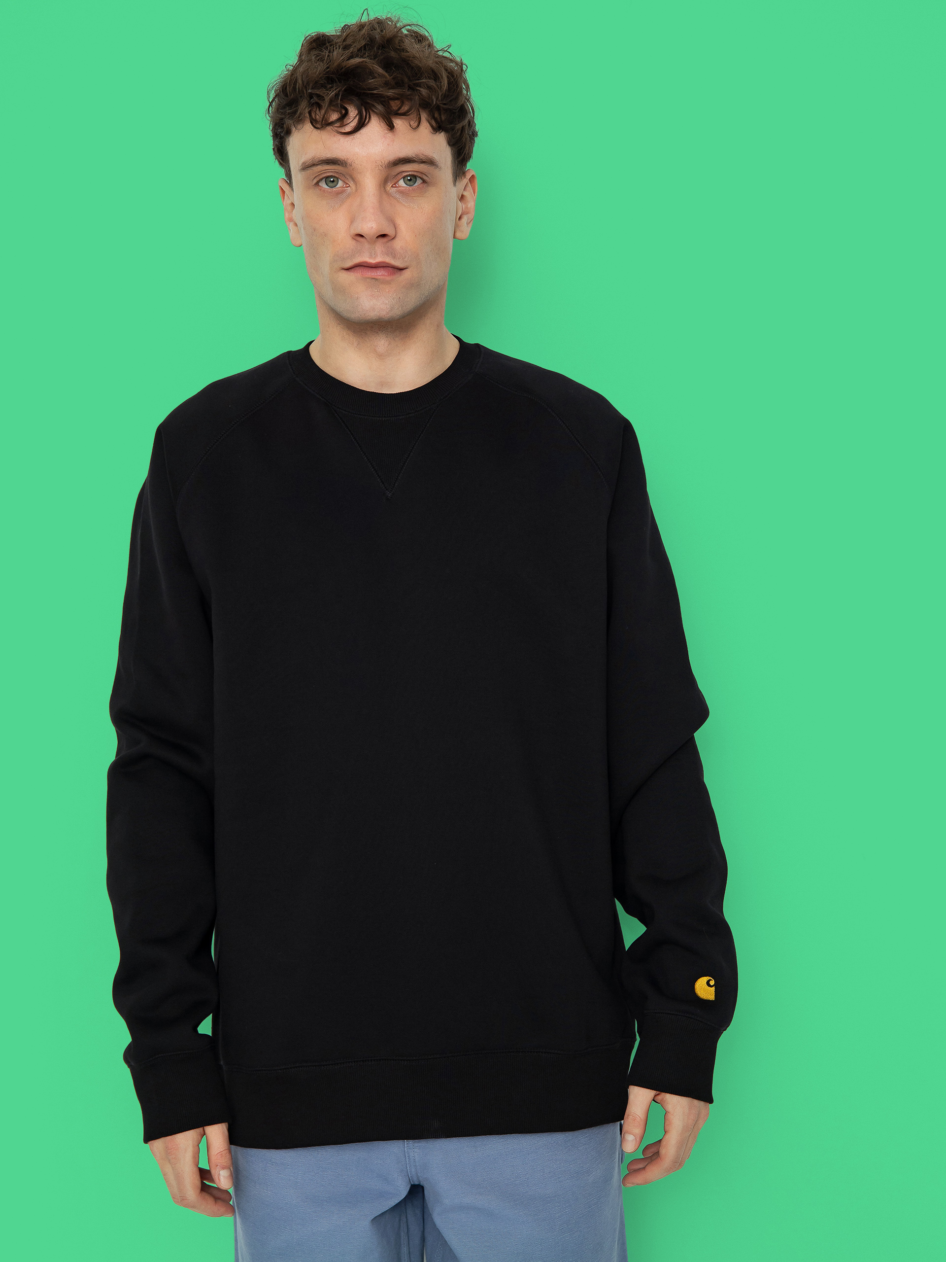 Світшот Carhartt WIP Chase (black/gold)