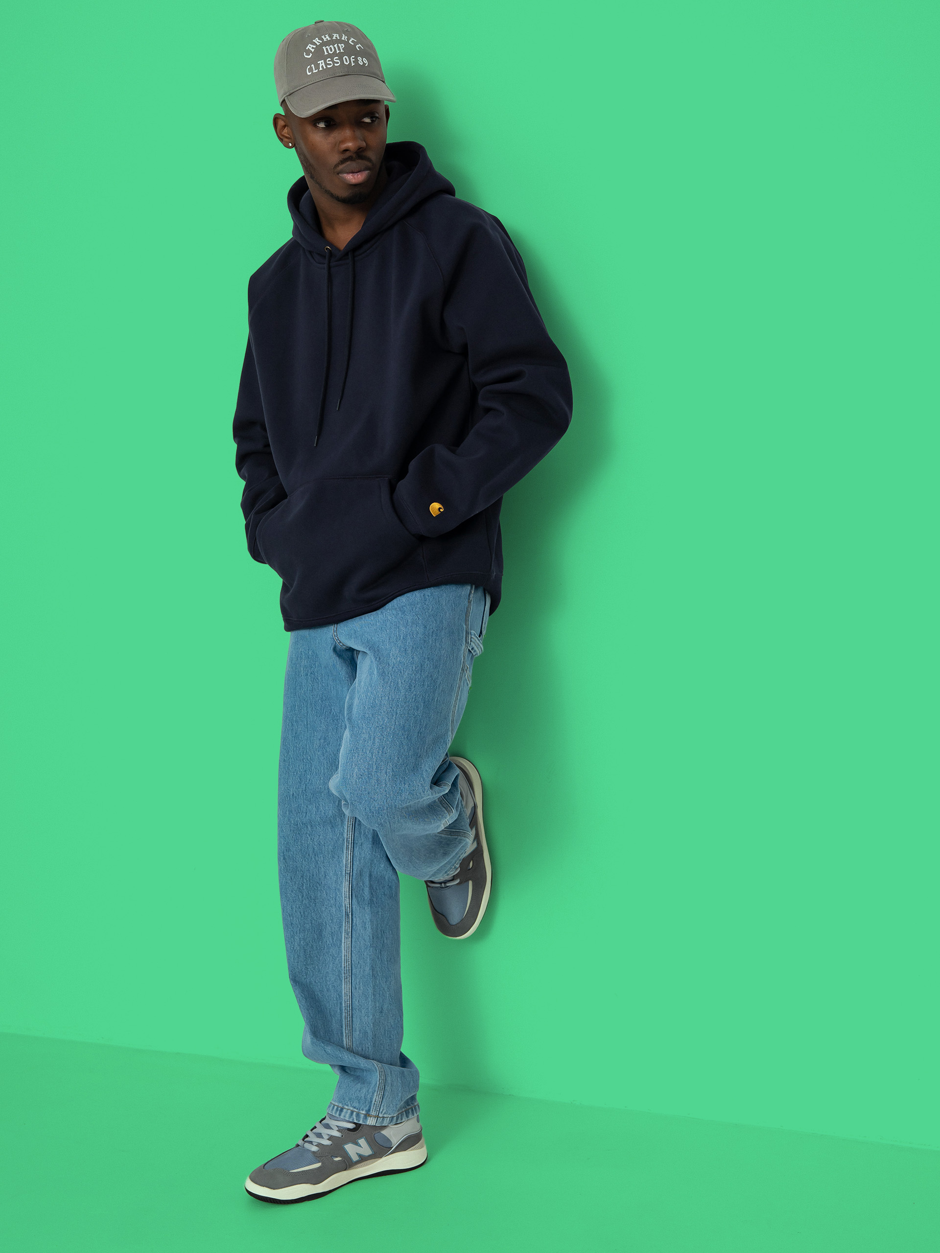 Худі Carhartt WIP Chase HD (dark navy/gold)