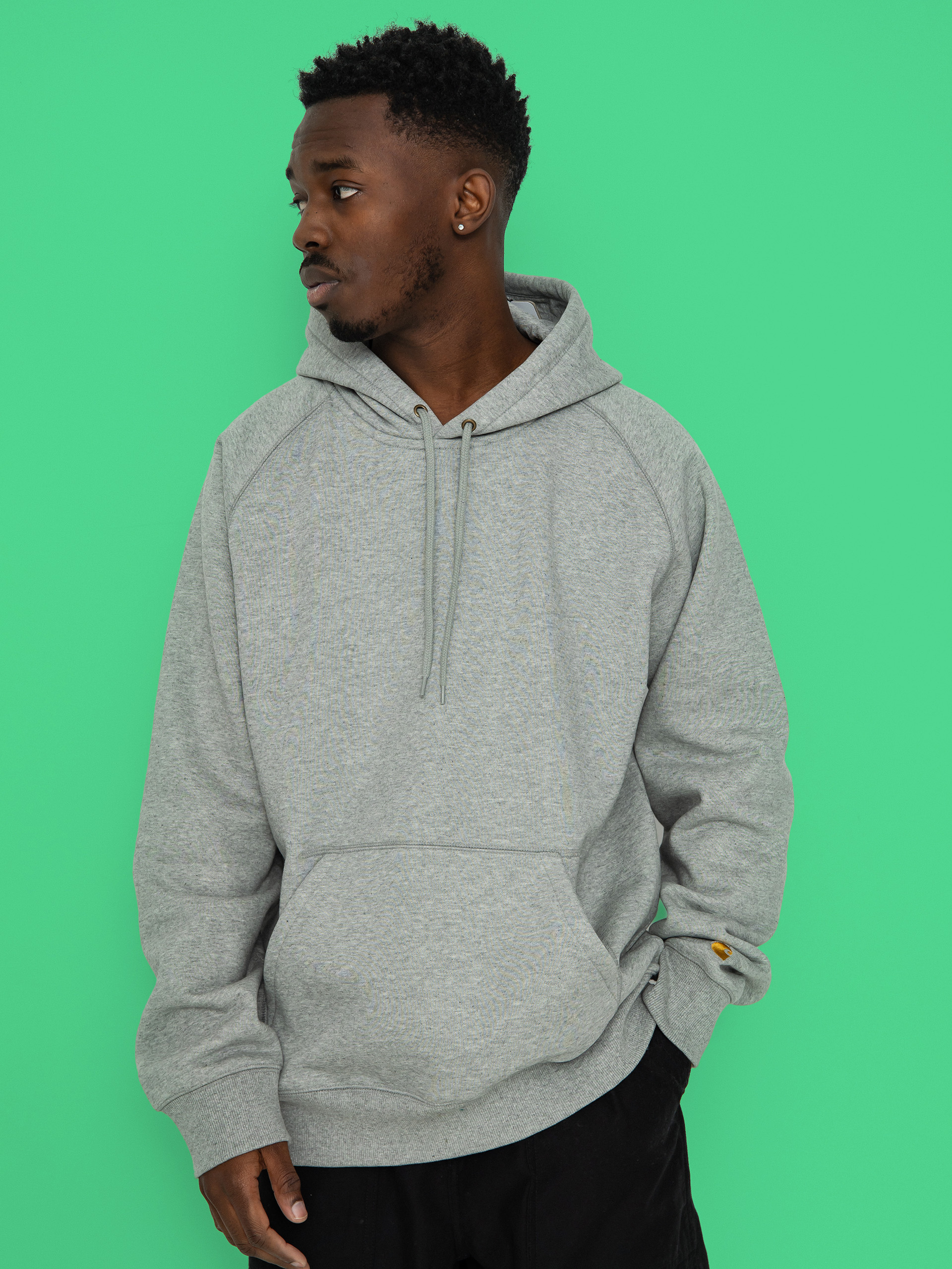 Худі Carhartt WIP Chase HD (grey heather/gold)