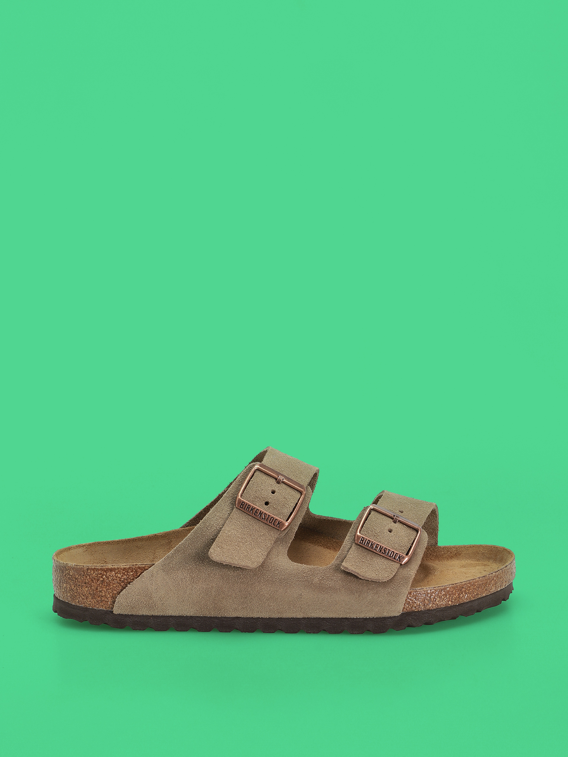 Шльопанці Birkenstock Arizona Suede Leather Regular (taupe)