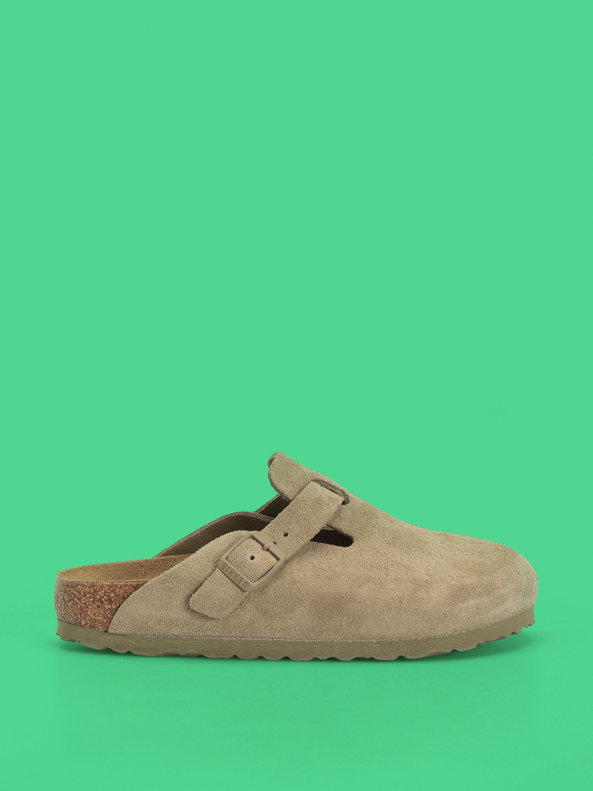 u0428u043bu044cu043eu043fu0430u043du0446u0456 Birkenstock Boston Suede Leather Narrow Wmn (faded khaki)