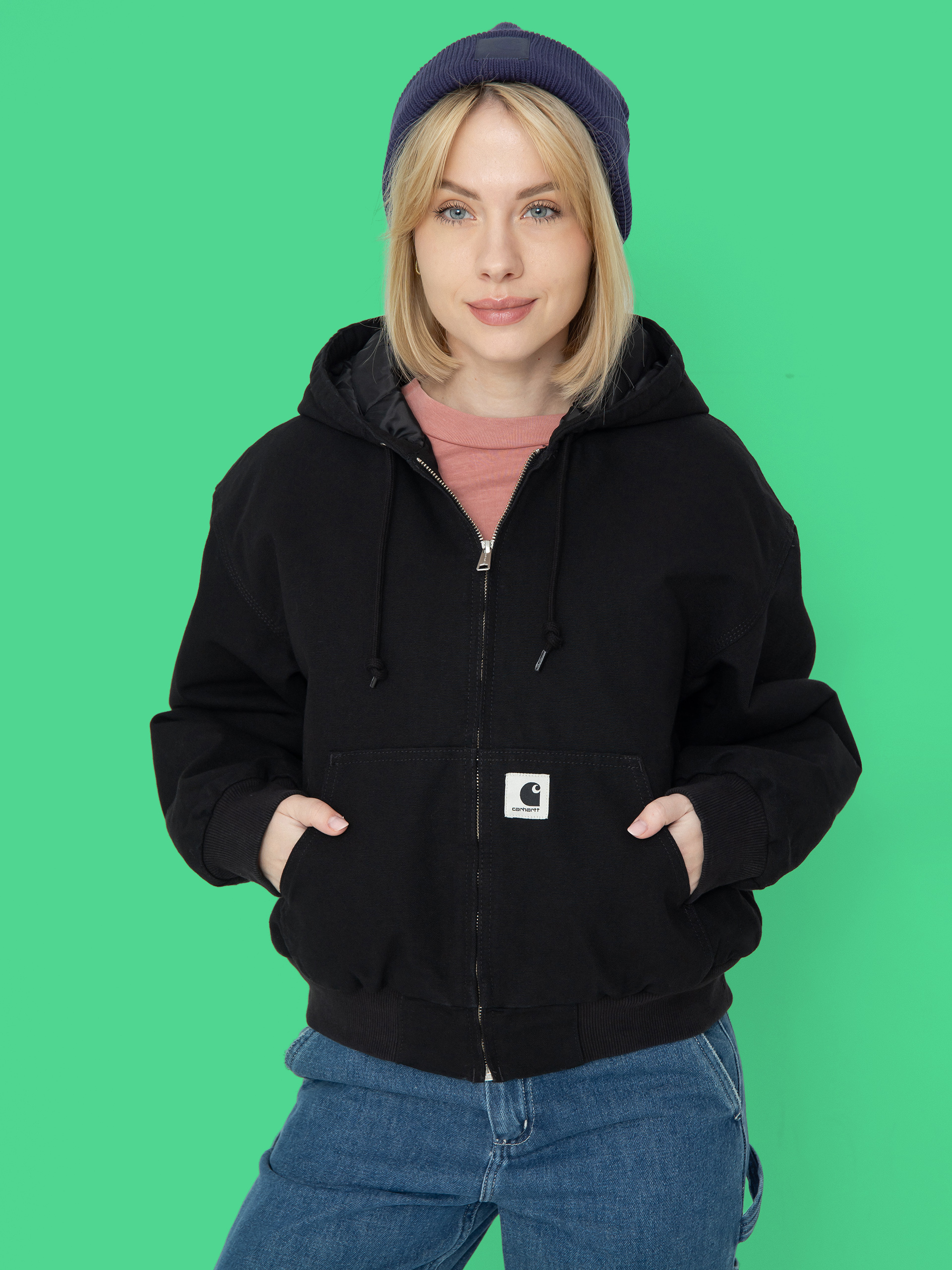 Куртка Carhartt WIP OG Active Wmn (black rinsed canvas)