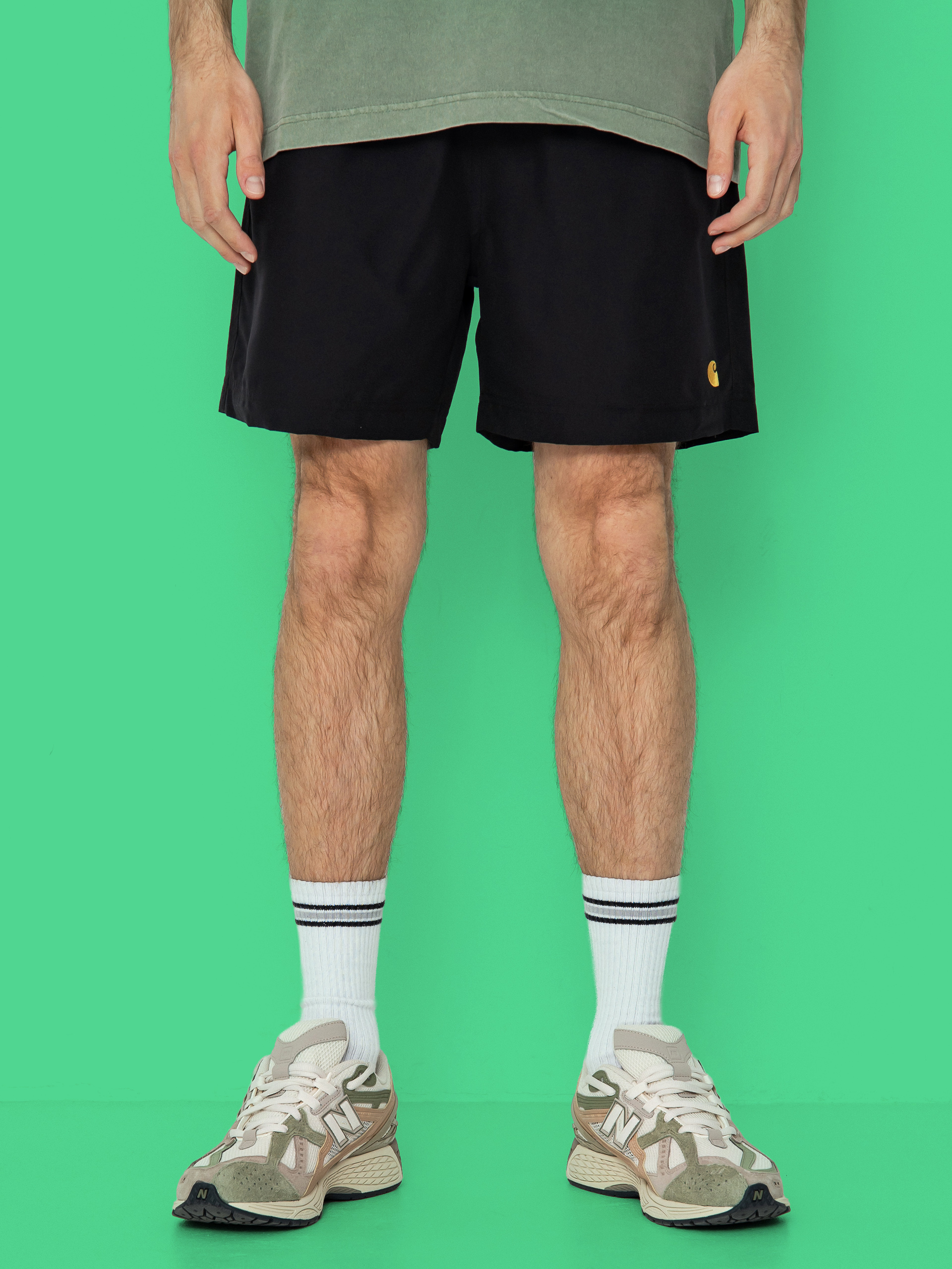Шорти Carhartt WIP Chase Swim (black/gold)