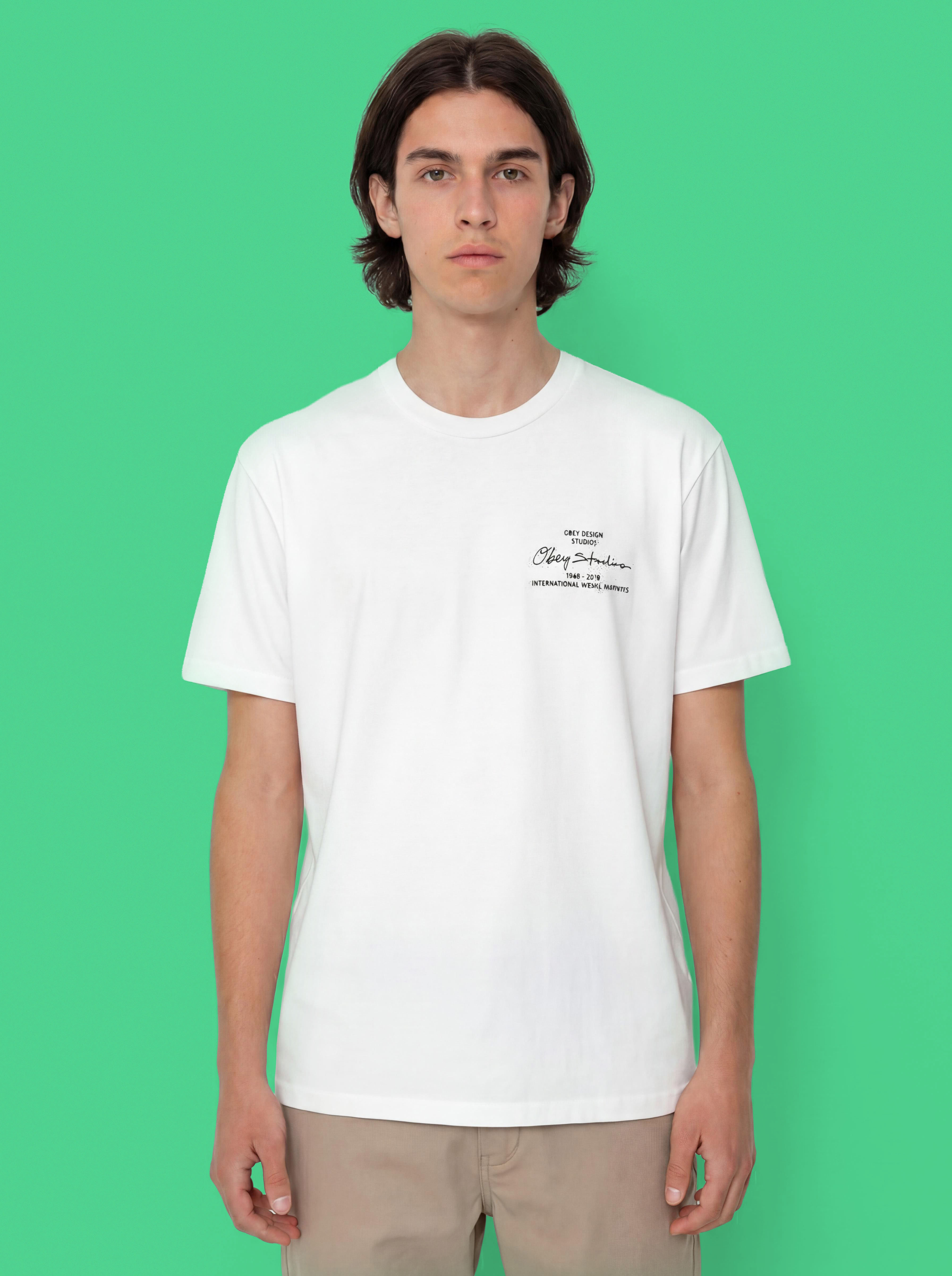 Футболка OBEY Institute (pigment vintage white)