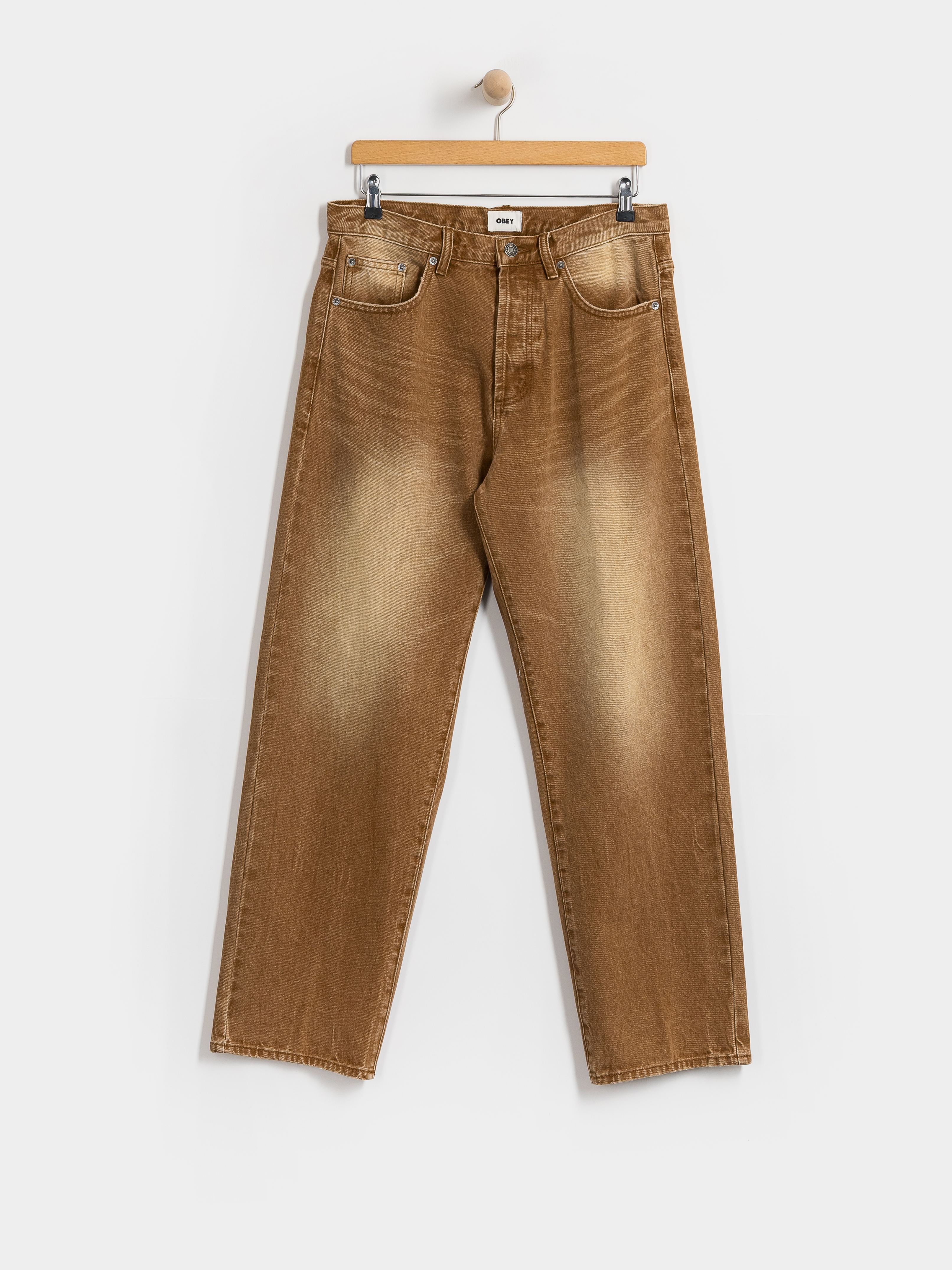 u0428u0442u0430u043du0438 OBEY Boxcar Straight Denim (archive brown)