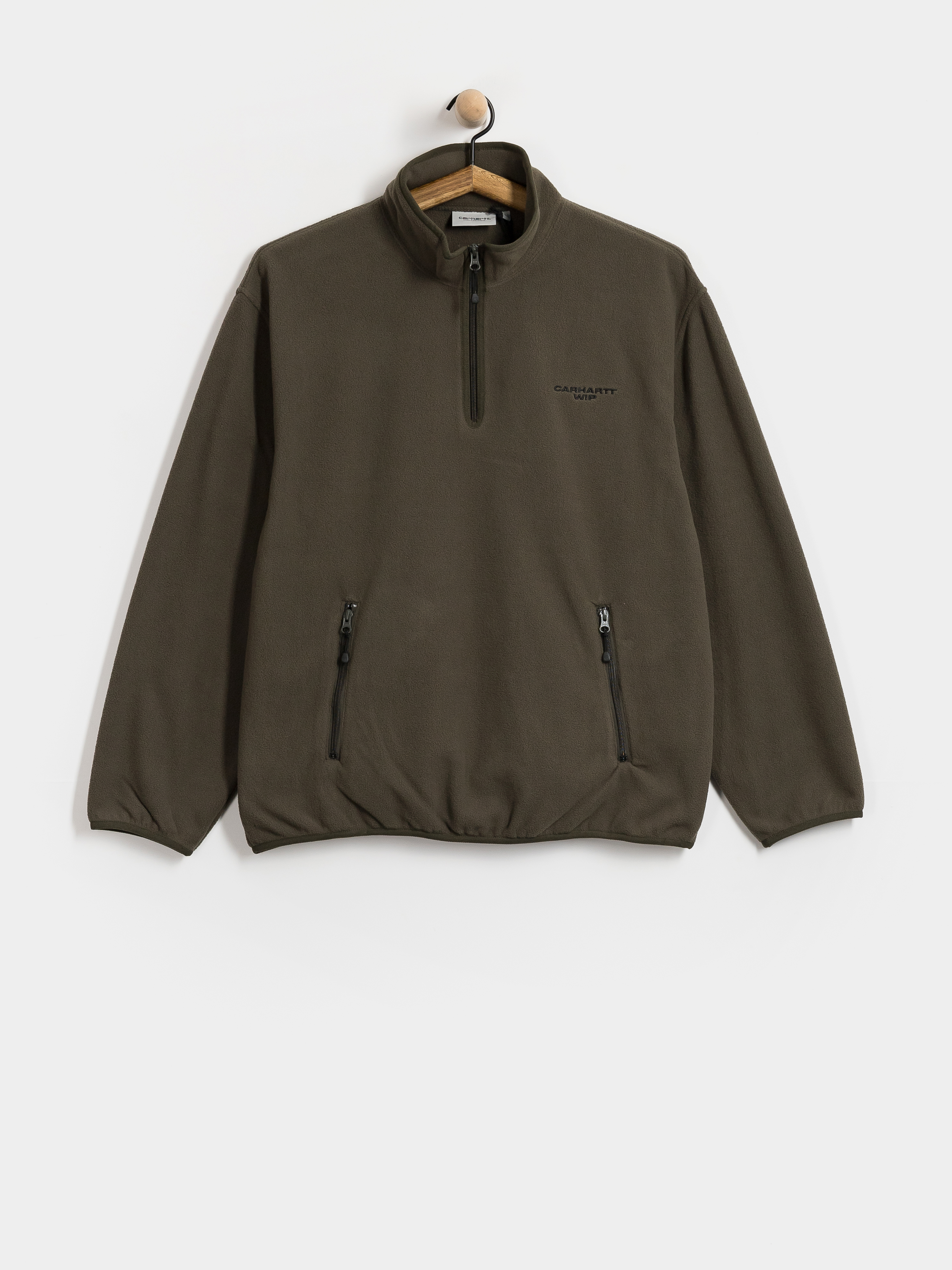 Флісовий светр Carhartt WIP Edmore Half Zip (cypress/black)