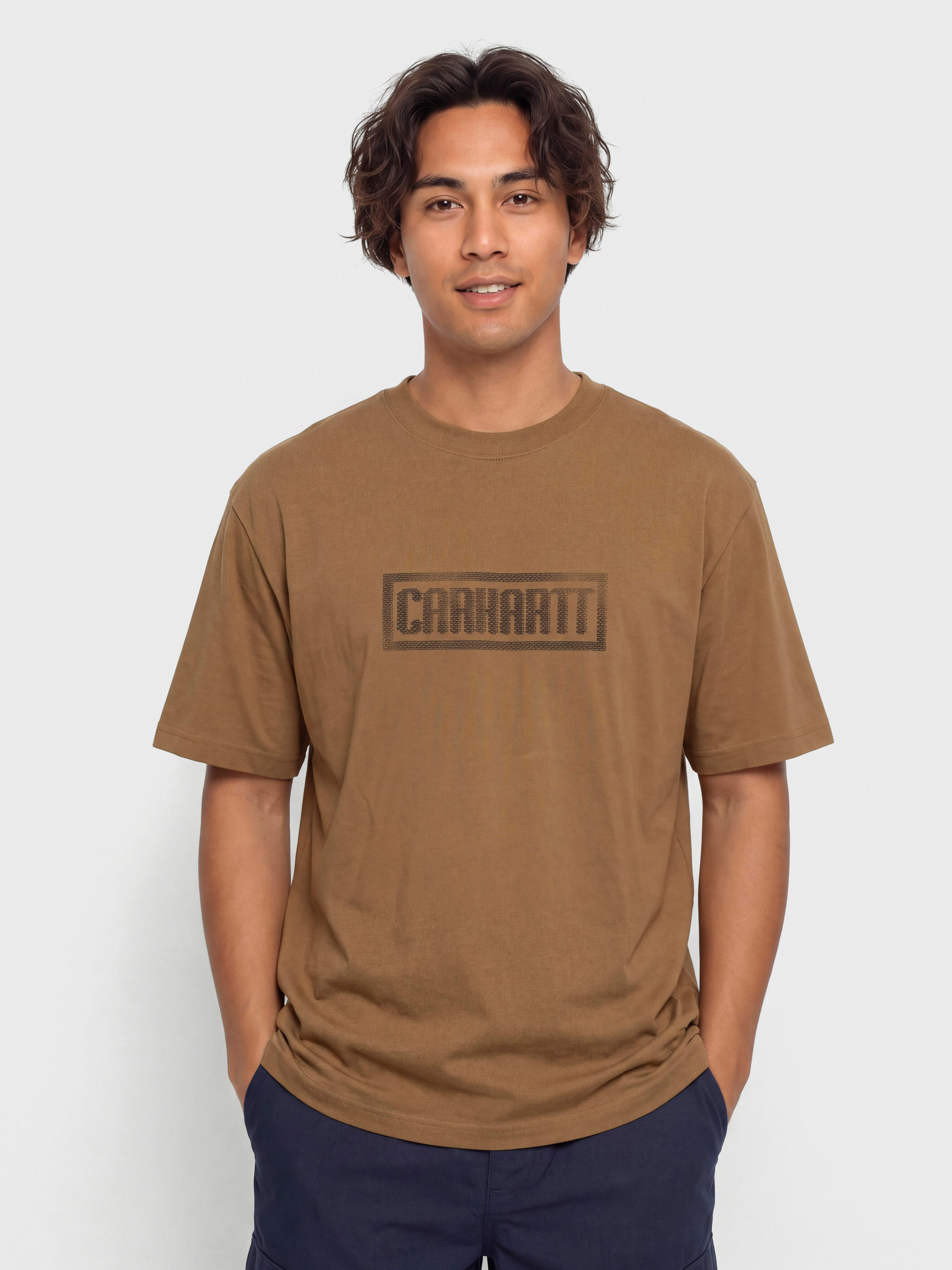 Футболка Carhartt WIP Bricky Man (wip h brown/stone dyed)