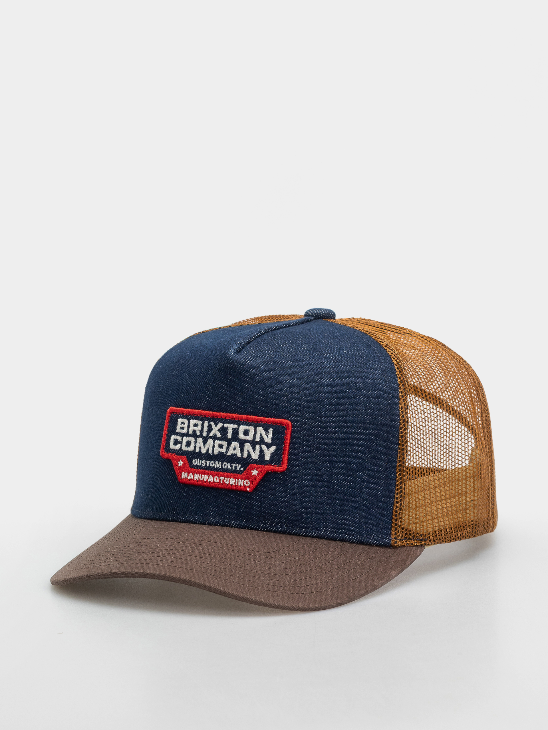 Кепка Brixton Reeves Trucker Hat (washed denim/caramel)