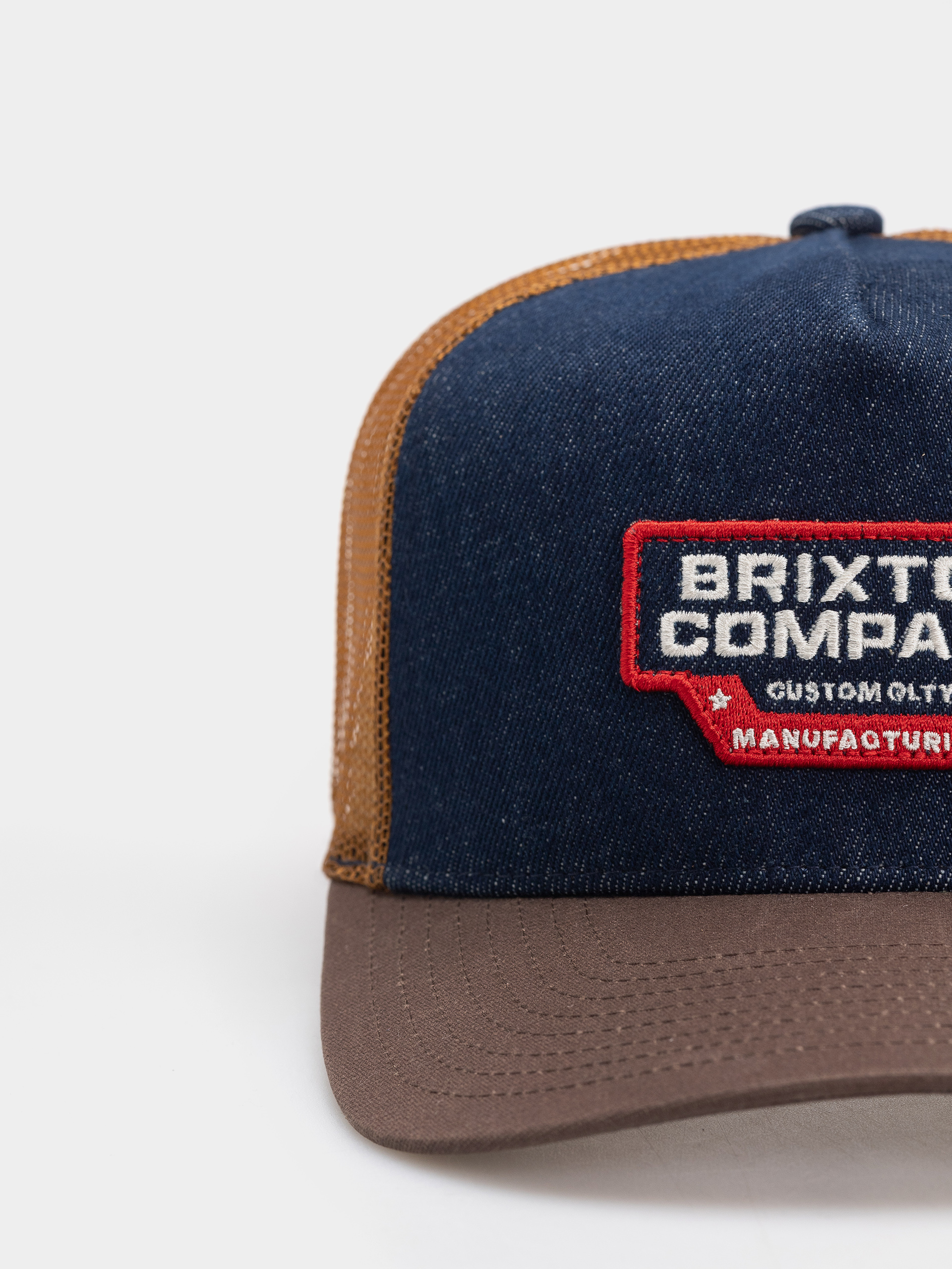 Кепка Brixton Reeves Trucker Hat (washed denim/caramel)