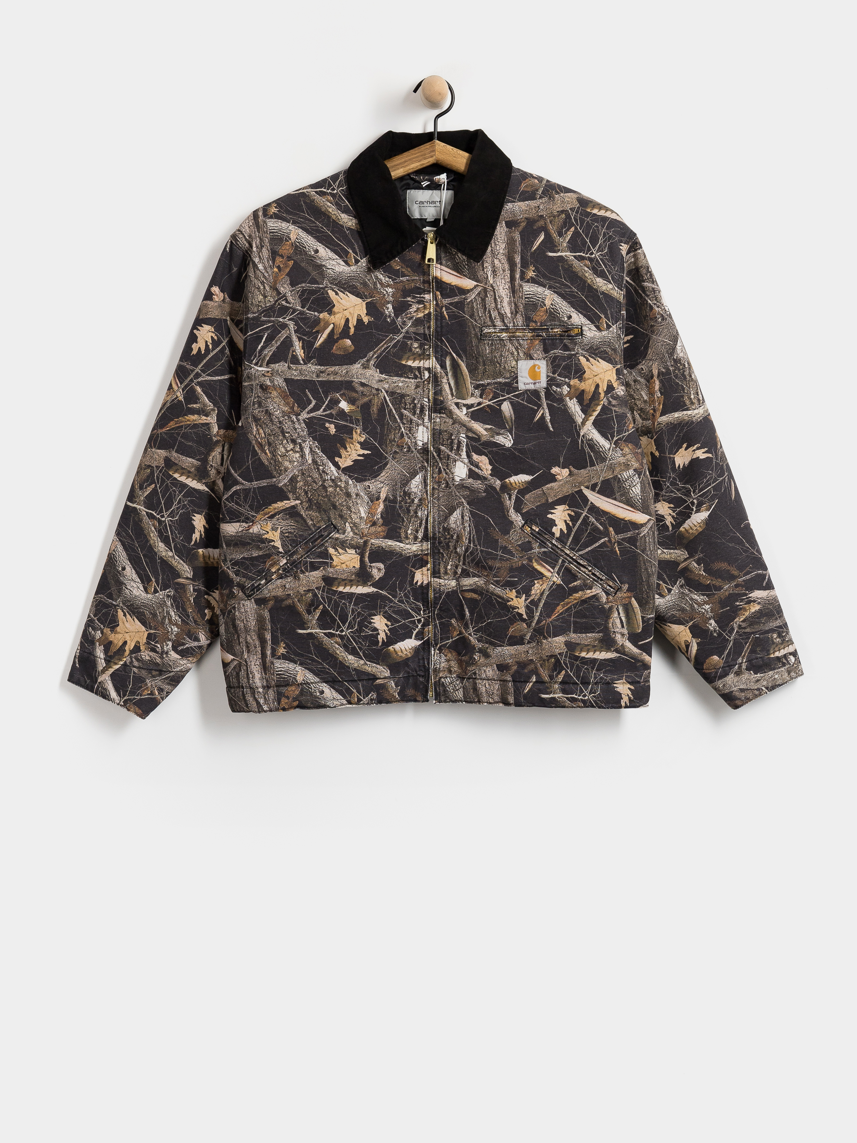 Куртка Carhartt WIP OG Detroit (camo feather tree black/black/heavy stone wash)