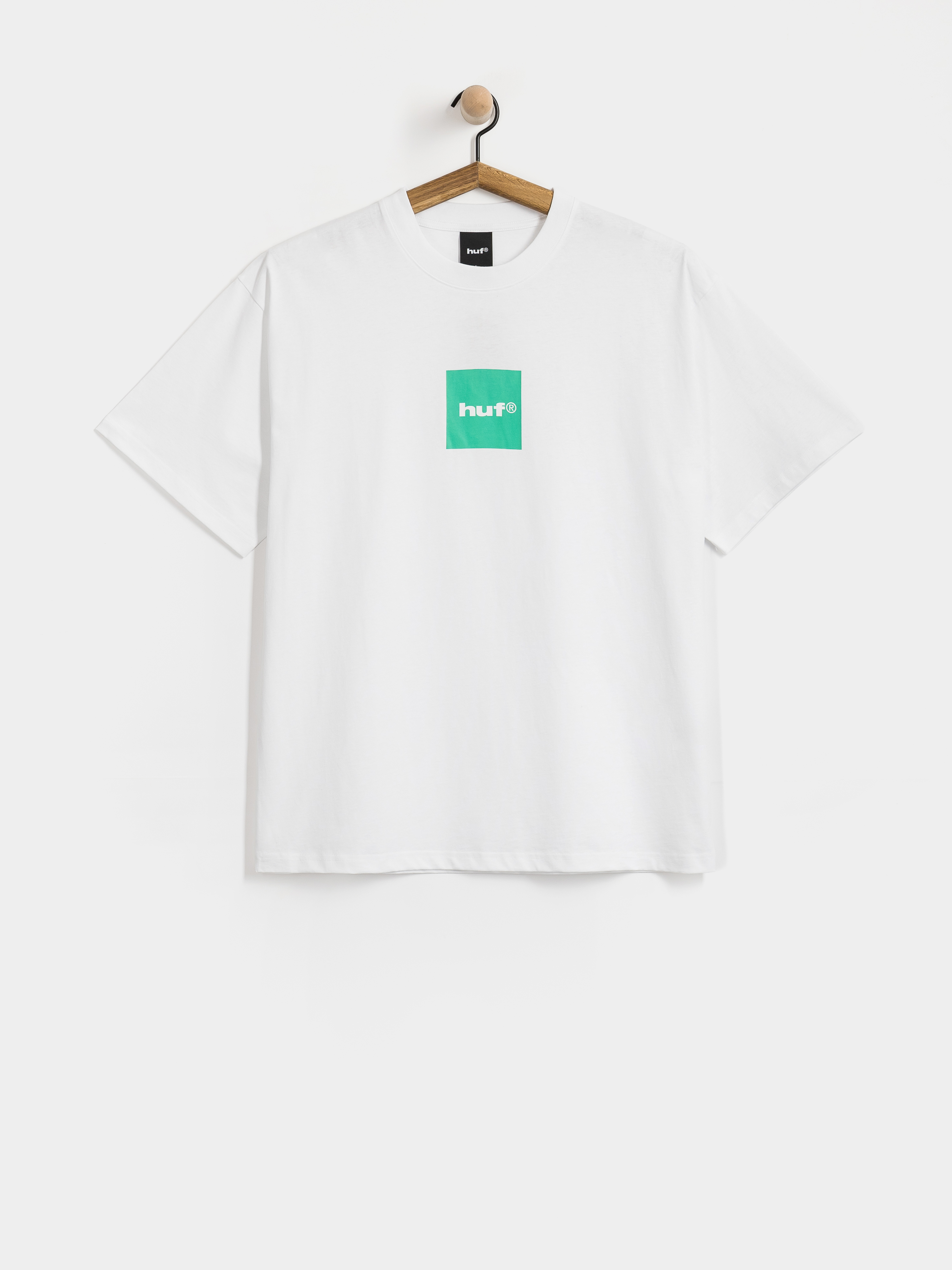 Футболка HUF Box Logo (white teal)