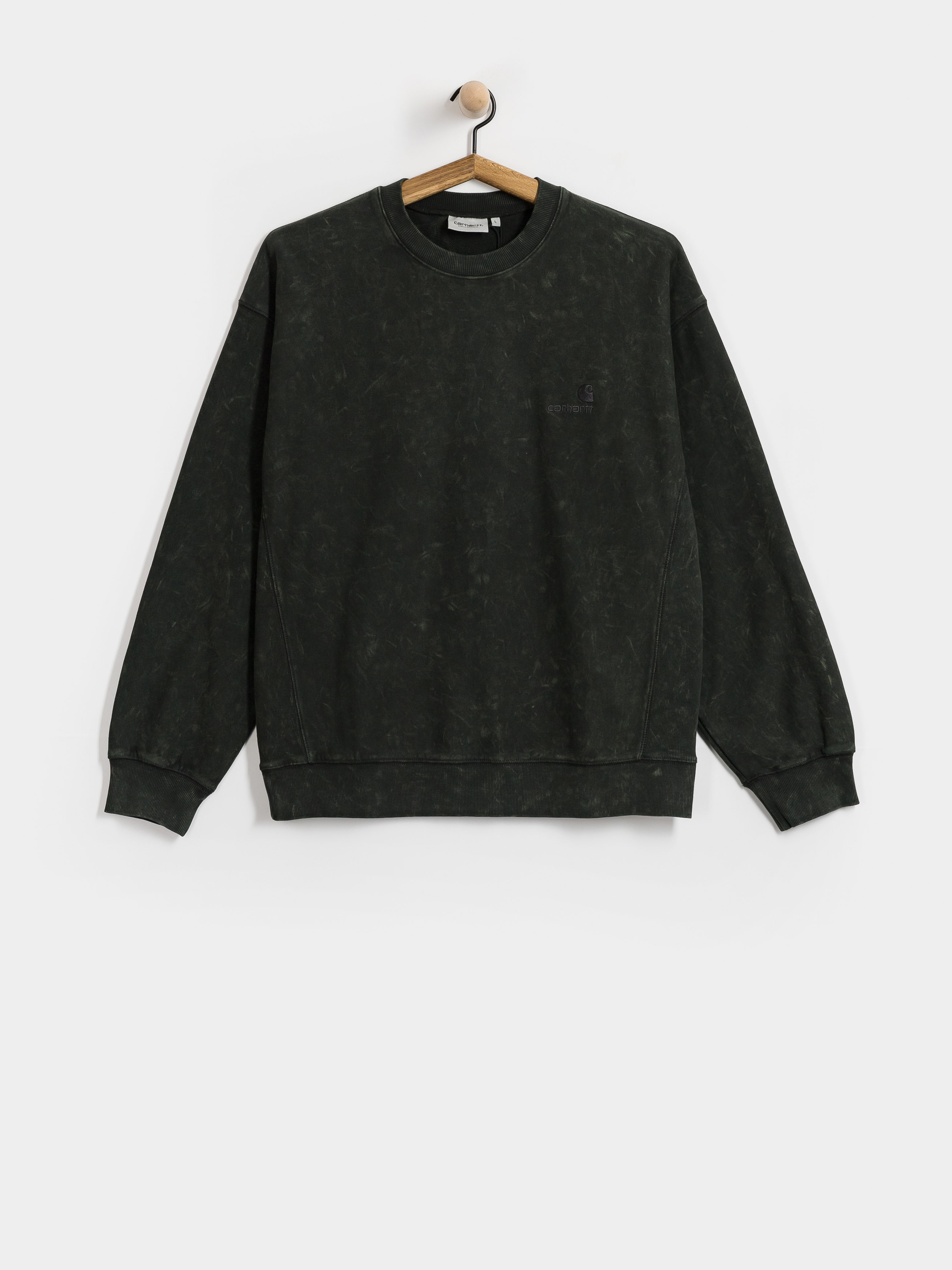 Світшот Carhartt WIP Lambert (raven/moon wash)