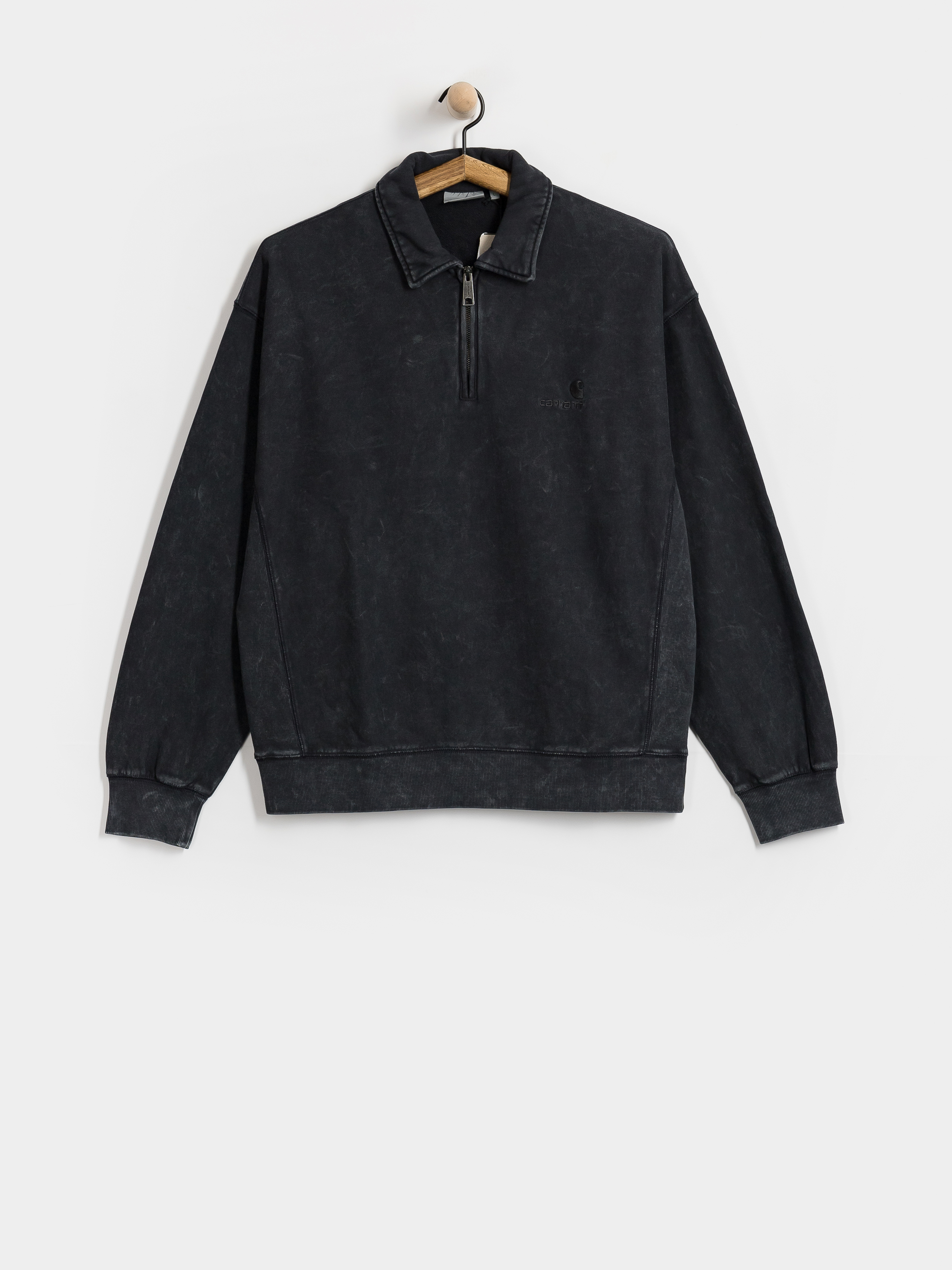 Світшот Carhartt WIP Lambert Polo (black/moon wash)