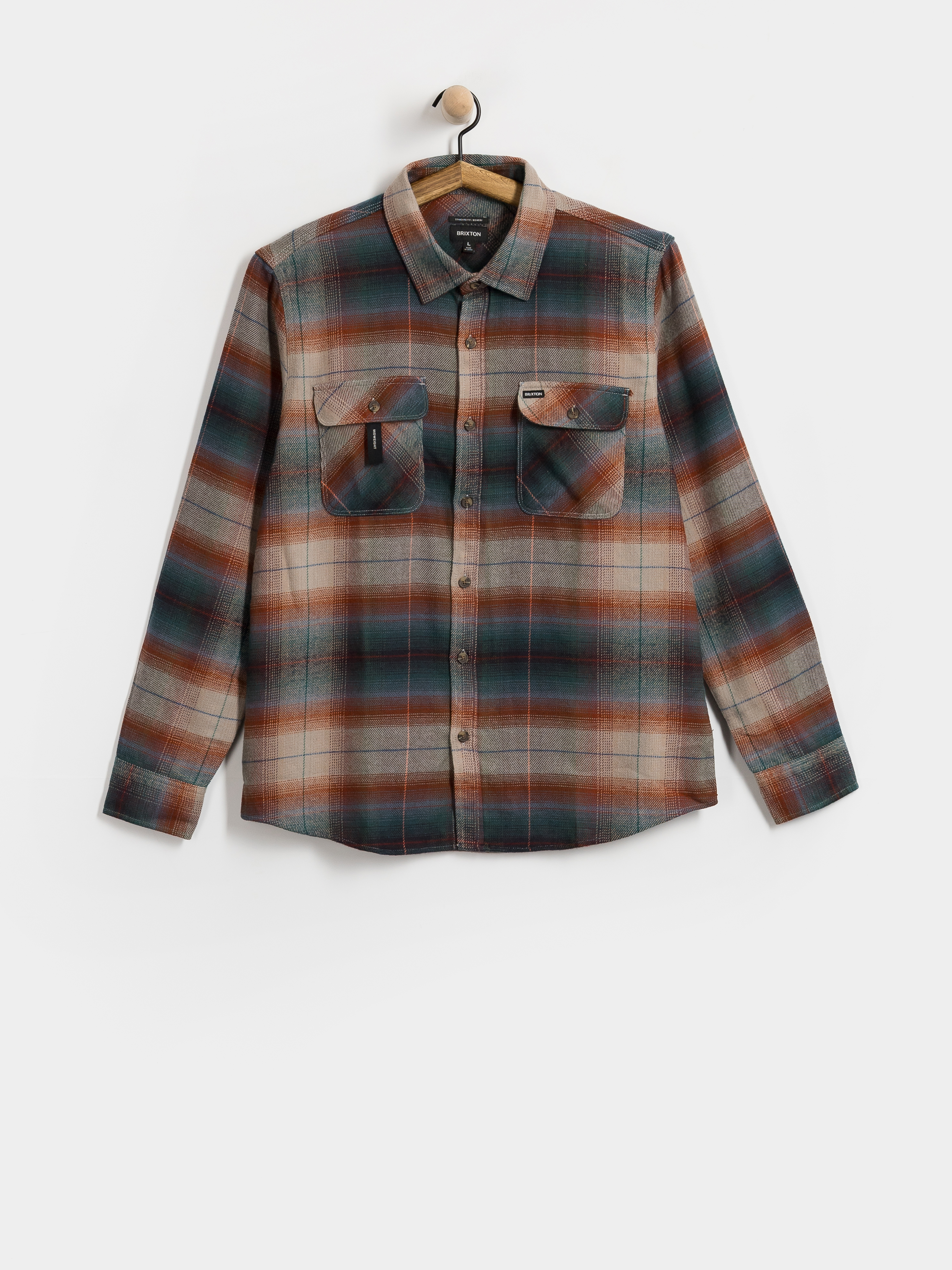 Сорочка Brixton Bowery Flannel Ls (multi shadow)