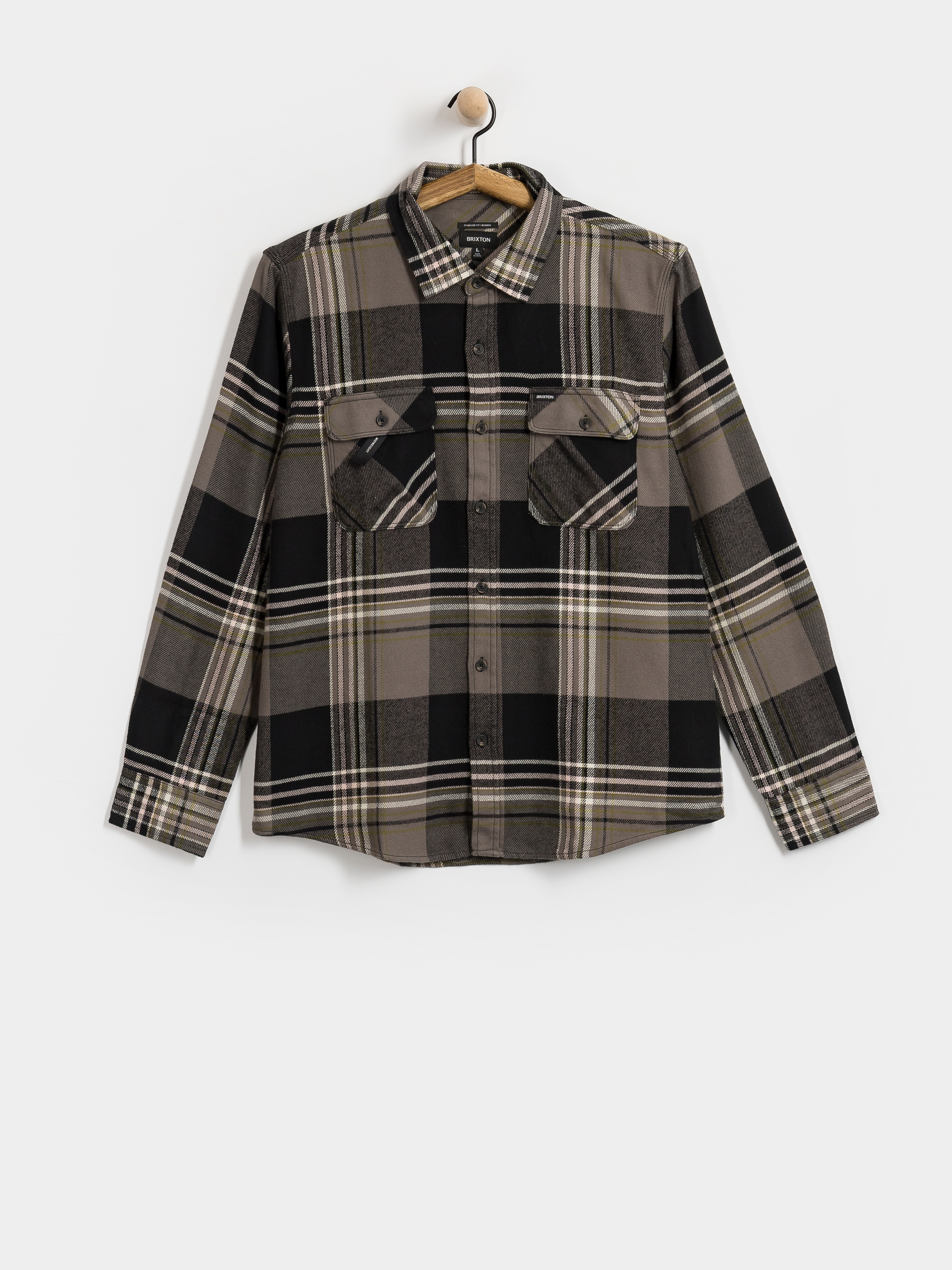 Сорочка Brixton Bowery Flannel Ls (black/multi)