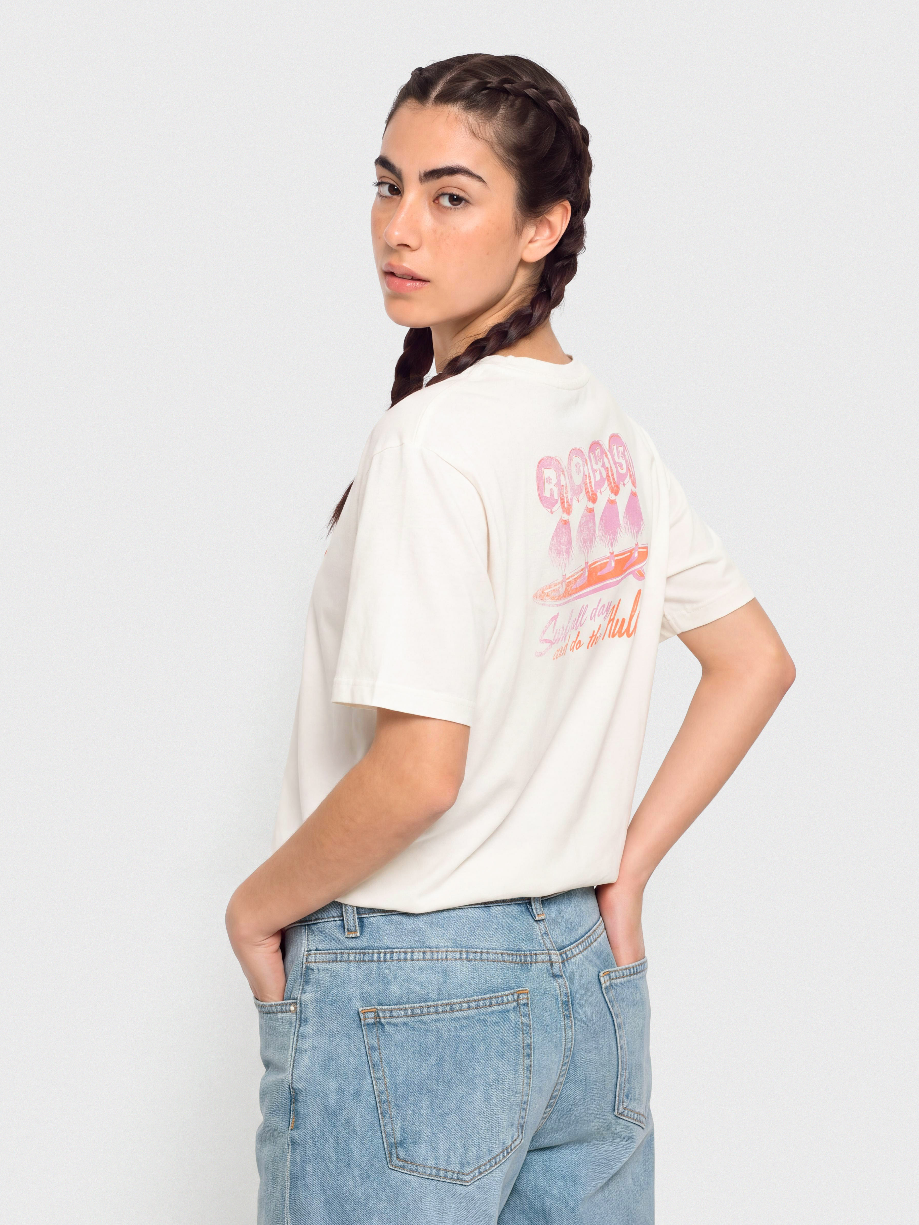 Футболка Roxy Oceanregular Poster Wmn (coconut milk)