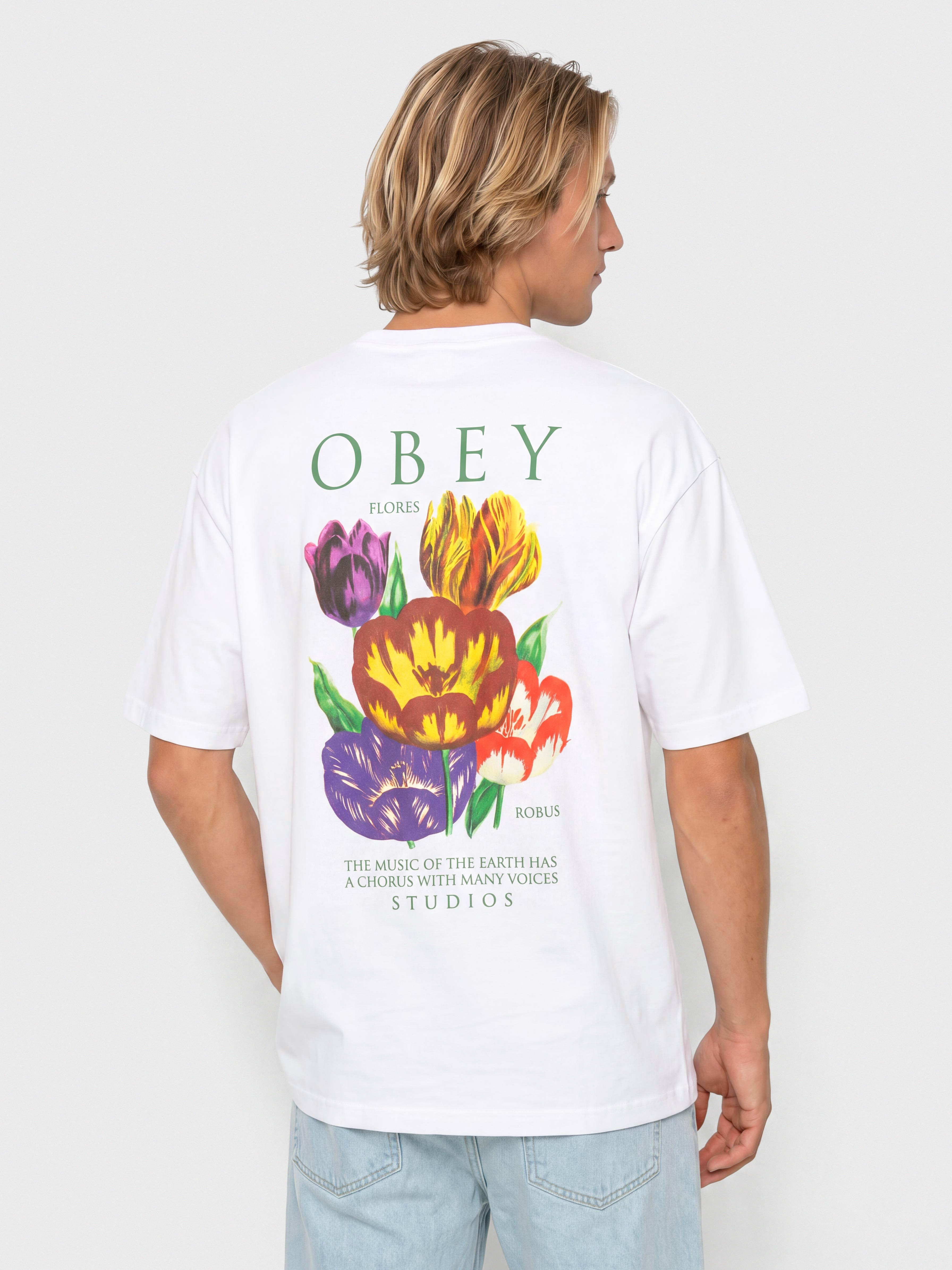 Футболка OBEY Flores Robus (white)