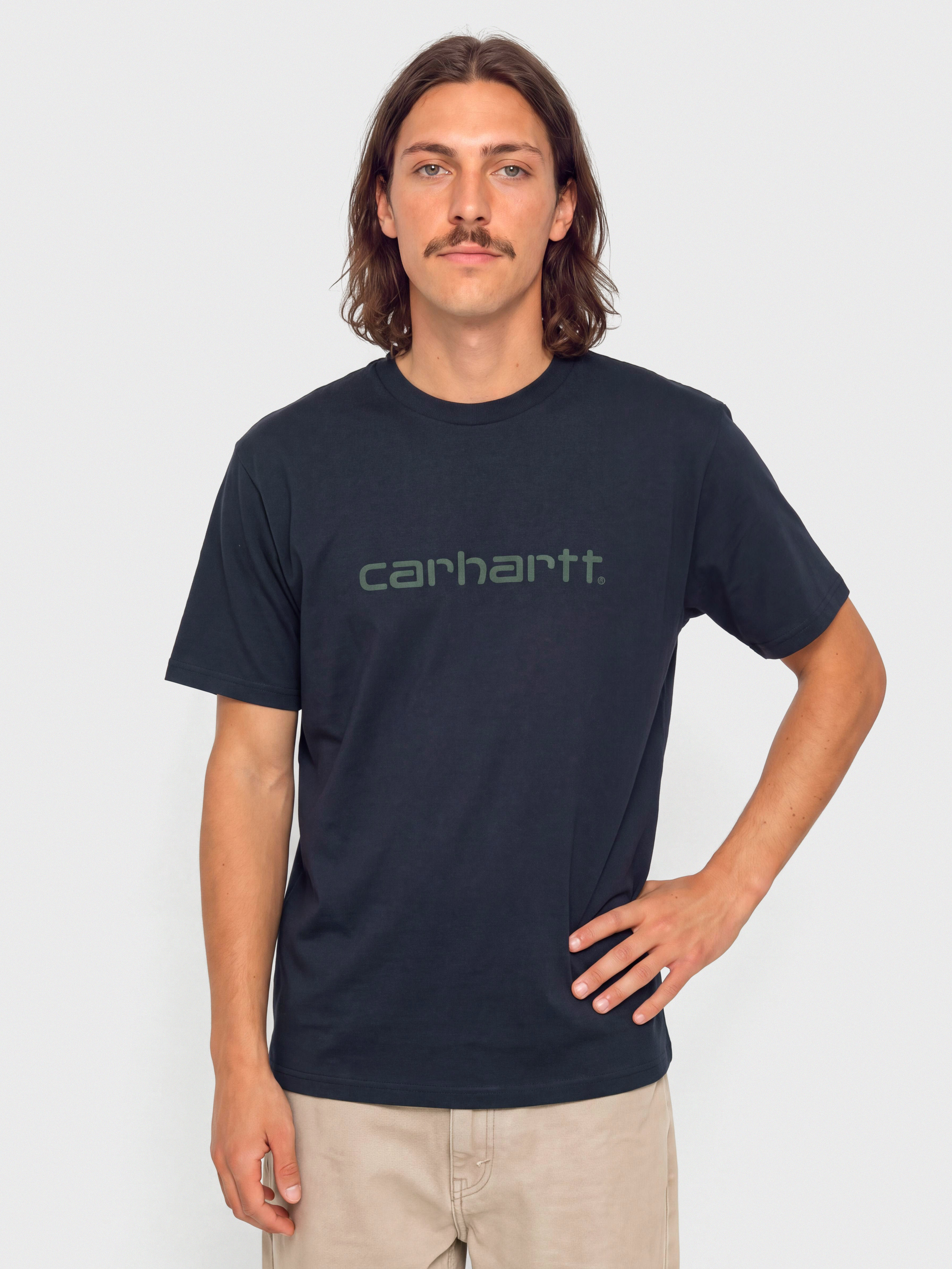 Футболка Carhartt WIP Script (dark navy/dark scarab)