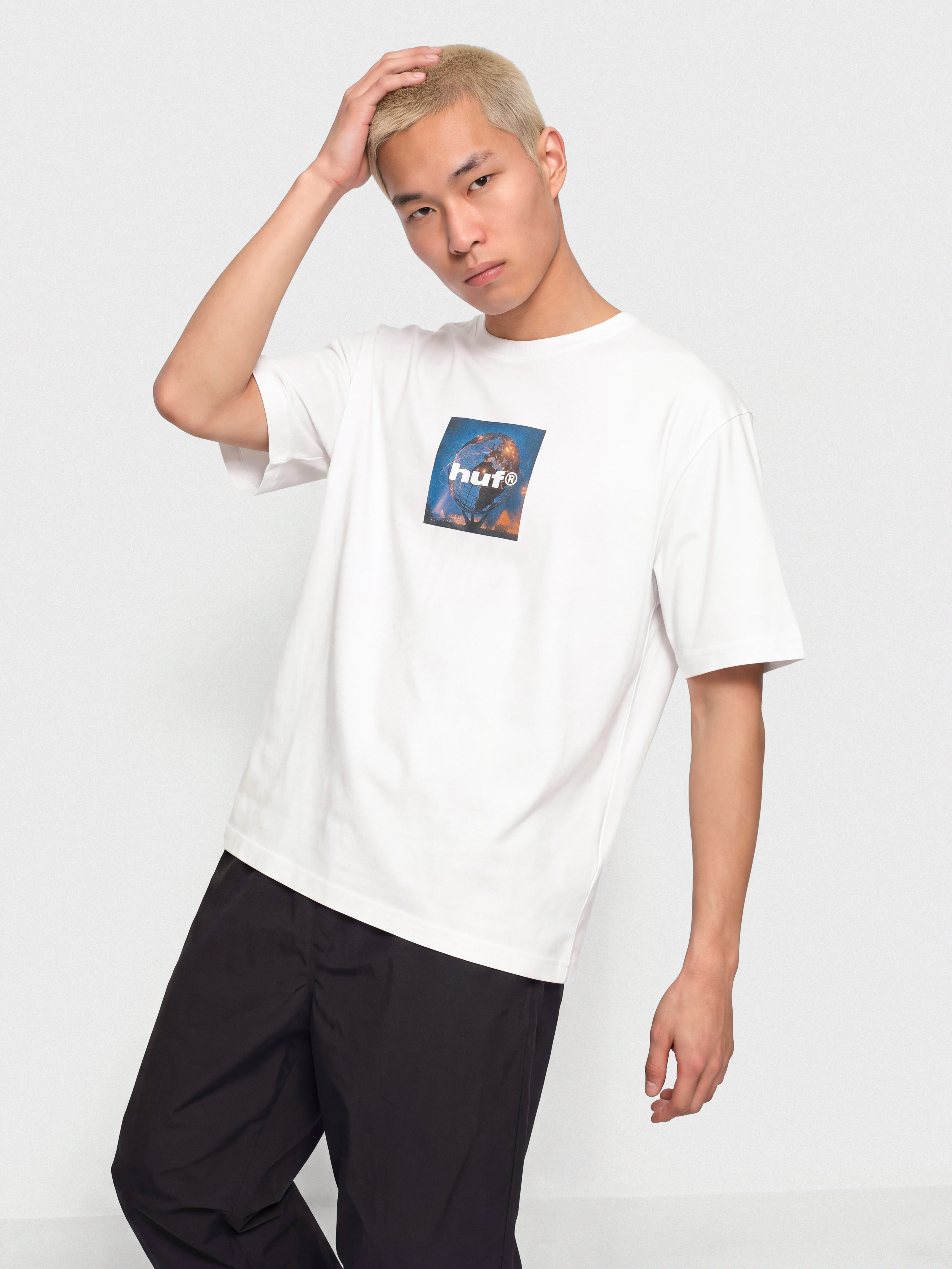 Футболка HUF Unisphere (white)