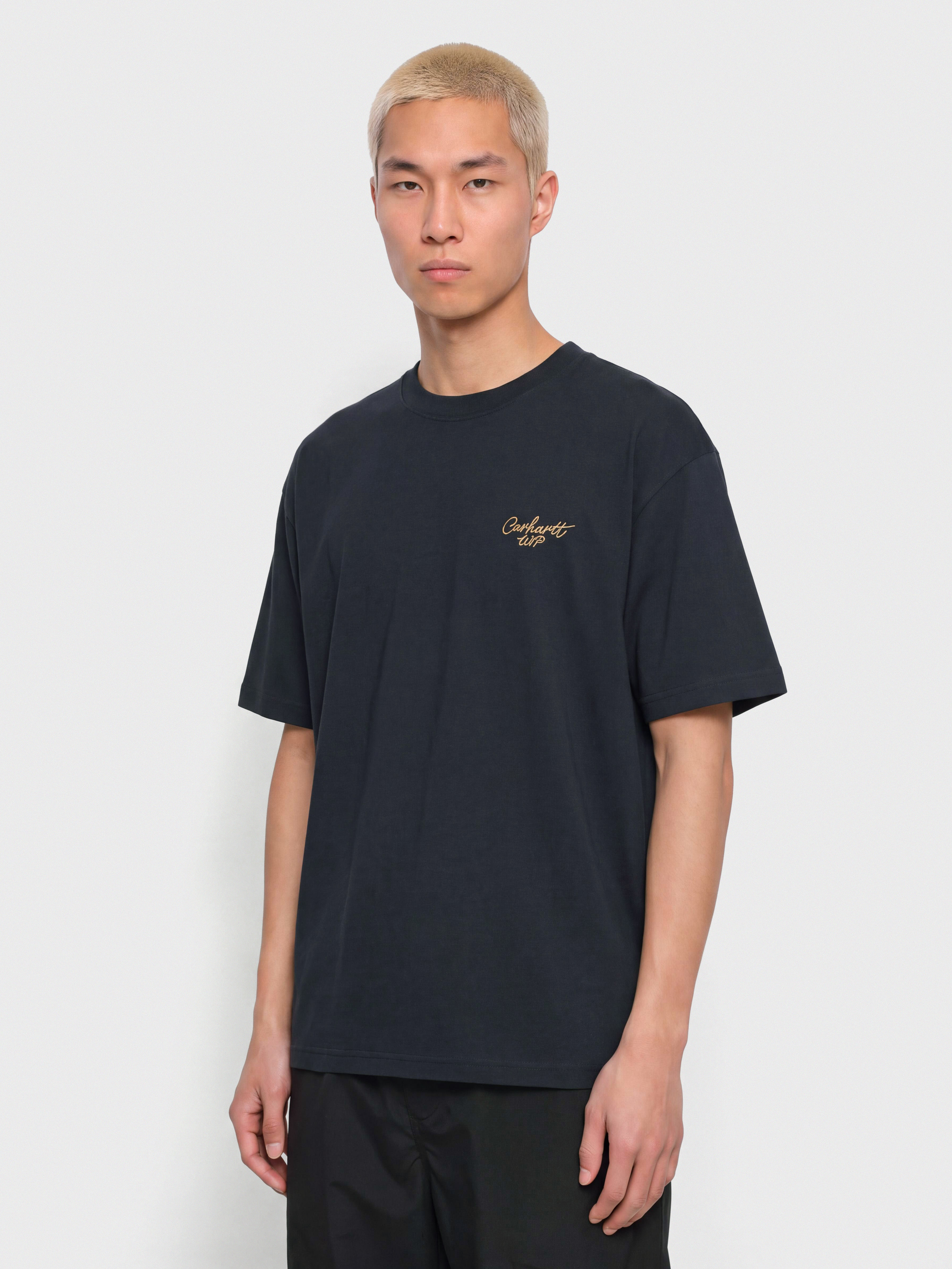Футболка Carhartt WIP Signature Script (dark navy/wip dusty h)