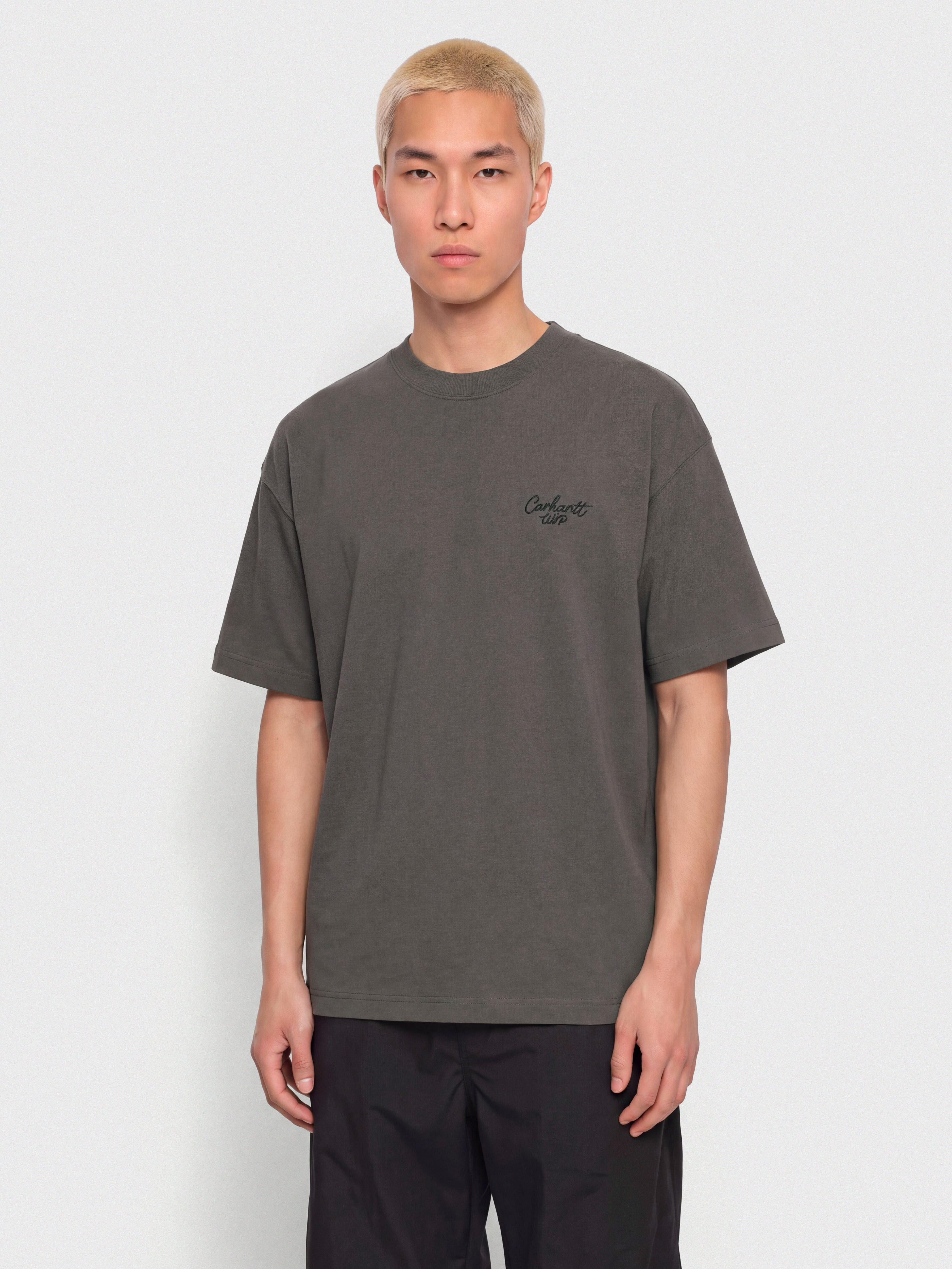 Футболка Carhartt WIP Signature Script (graphite/dark scarab)