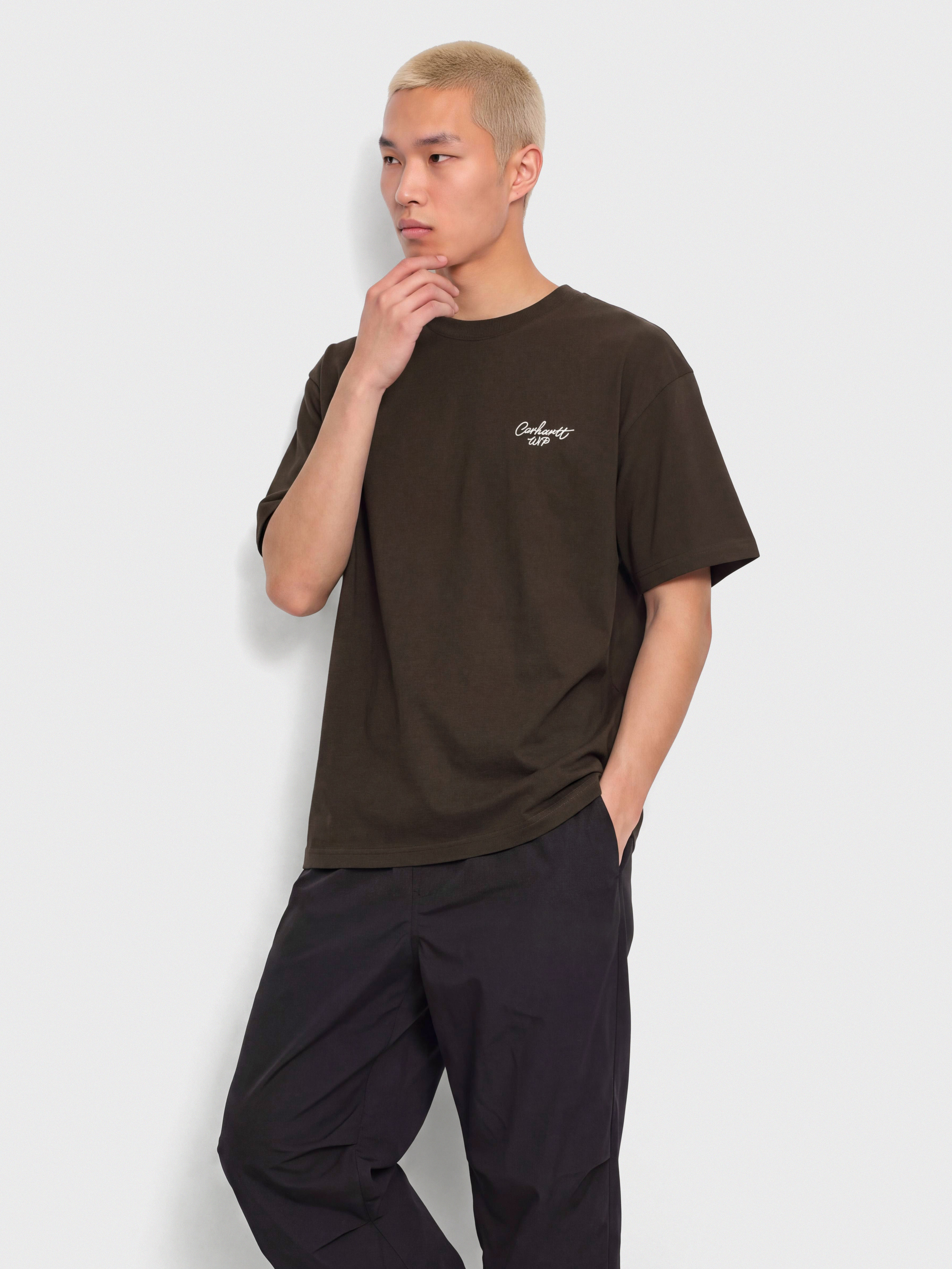 Футболка Carhartt WIP Signature Script (tobacco/natural)