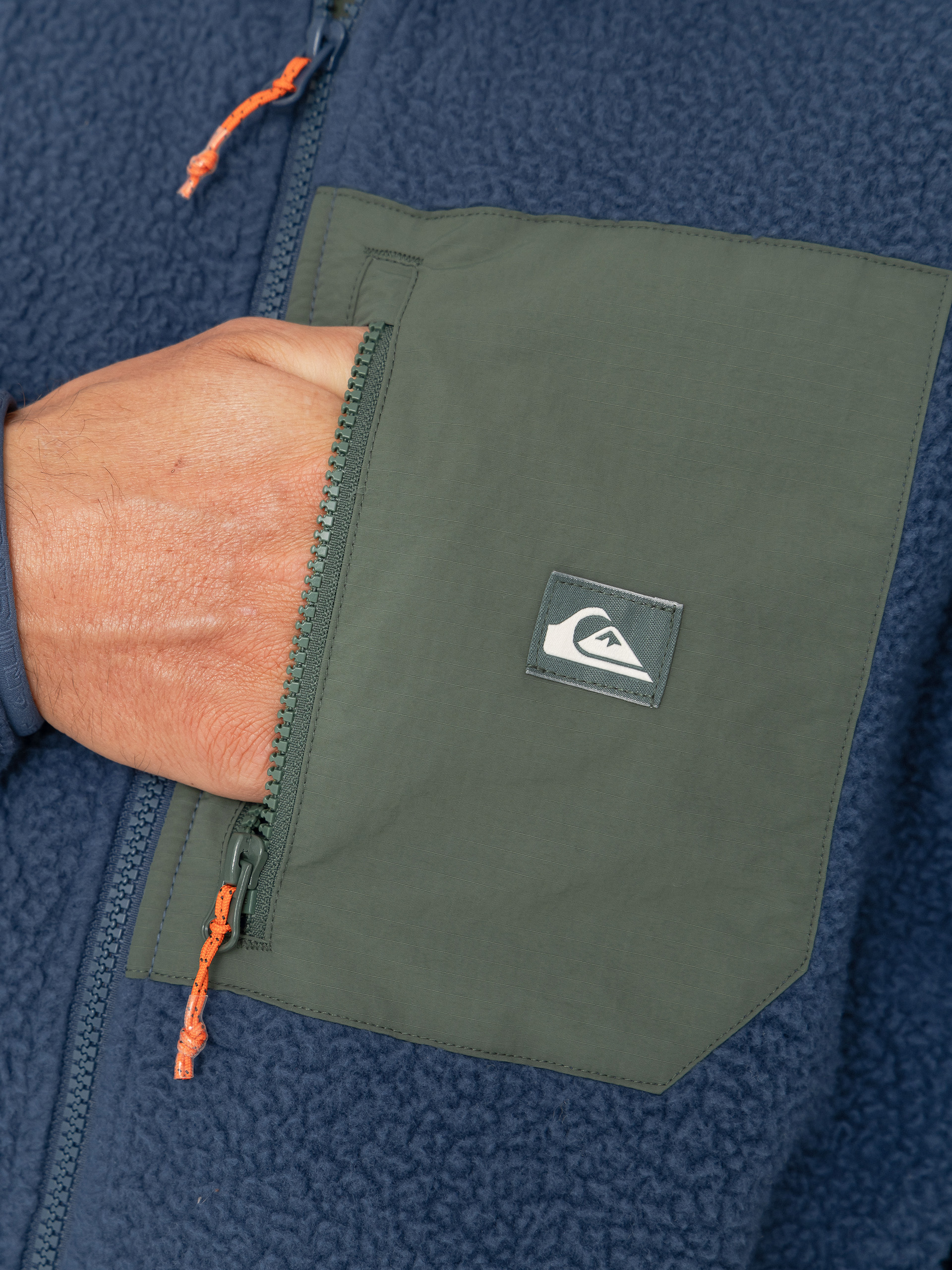 Чоловічий Флісовий светр Quiksilver Clean Coast Fz (dark denim)