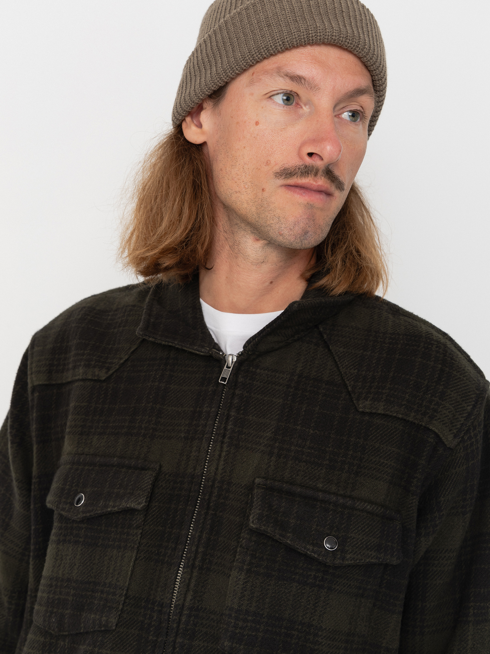 Куртка OBEY Willie Zip Shirt (rosin multi)