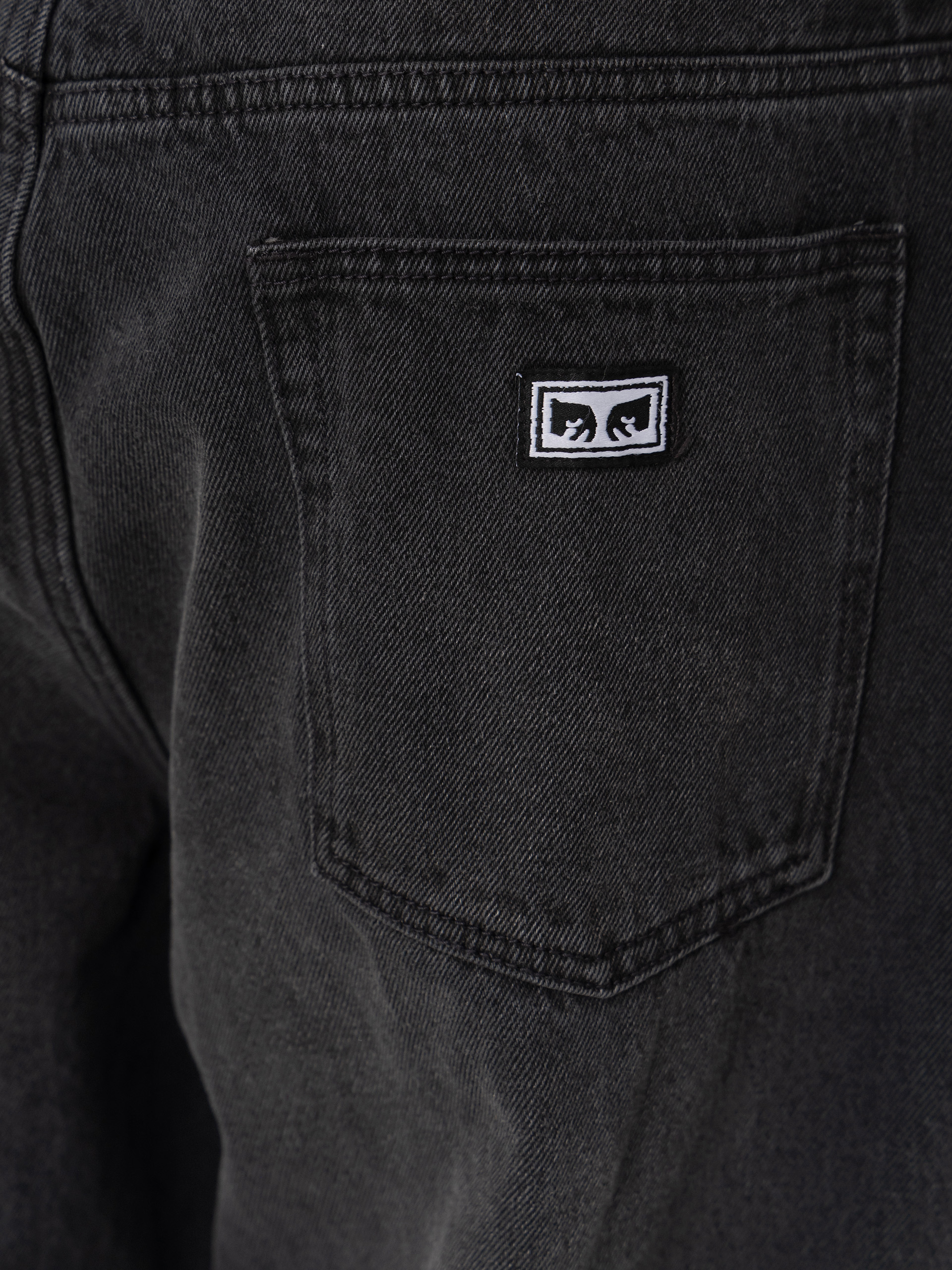 Штани OBEY Bigwig Baggy Denim (heavy vintage black)