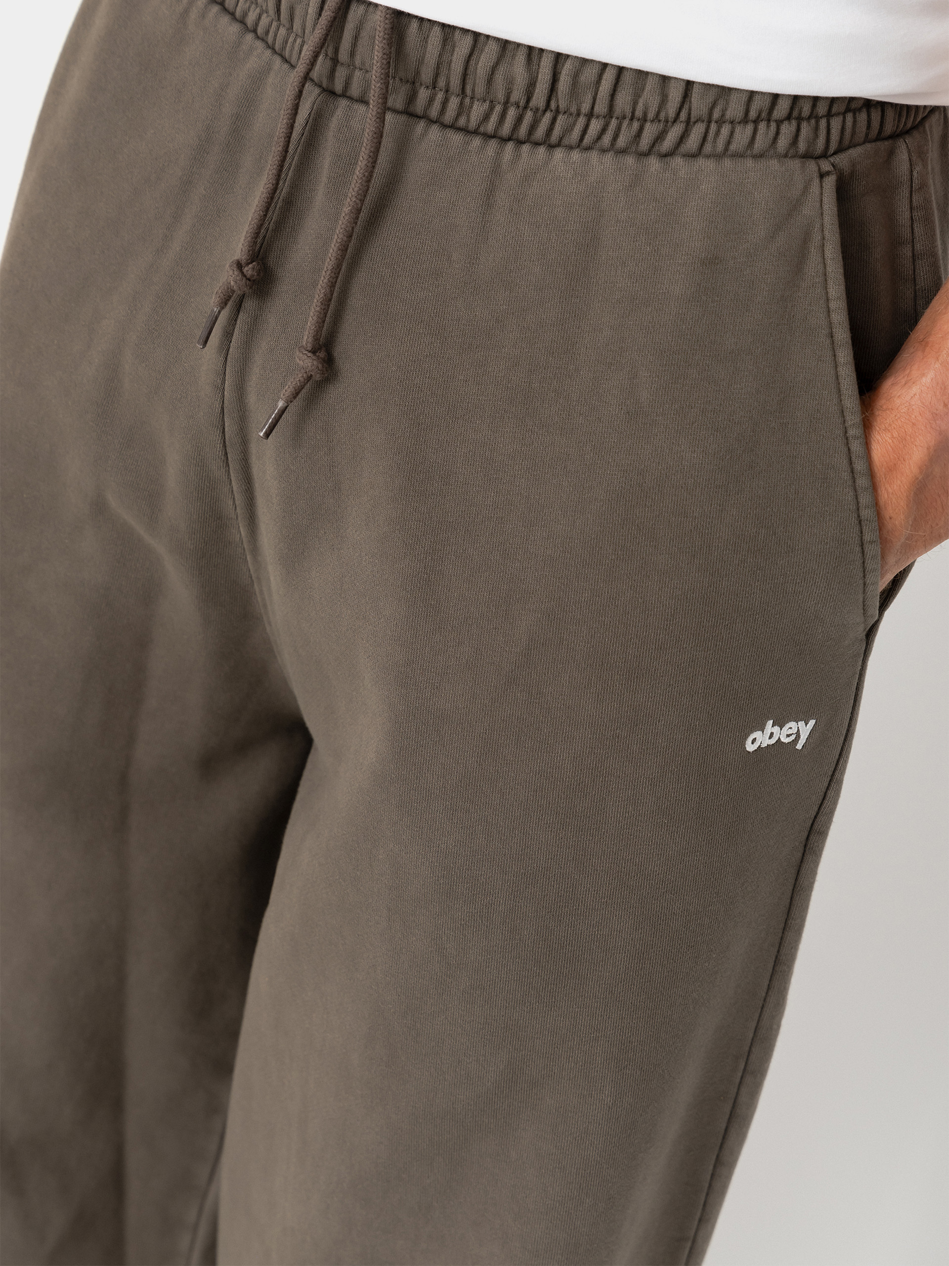 Штани OBEY Lowercase Pigment Straight (pigment black olive)