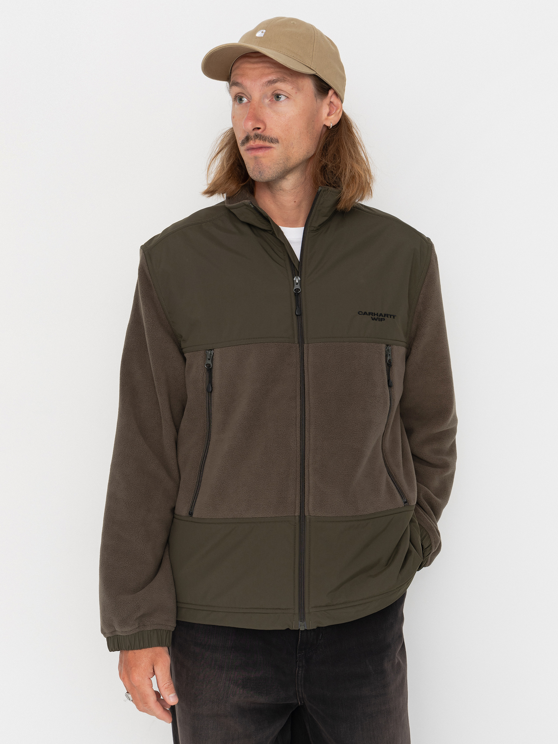 Флісовий светр Carhartt WIP Edmore (cypress/black)