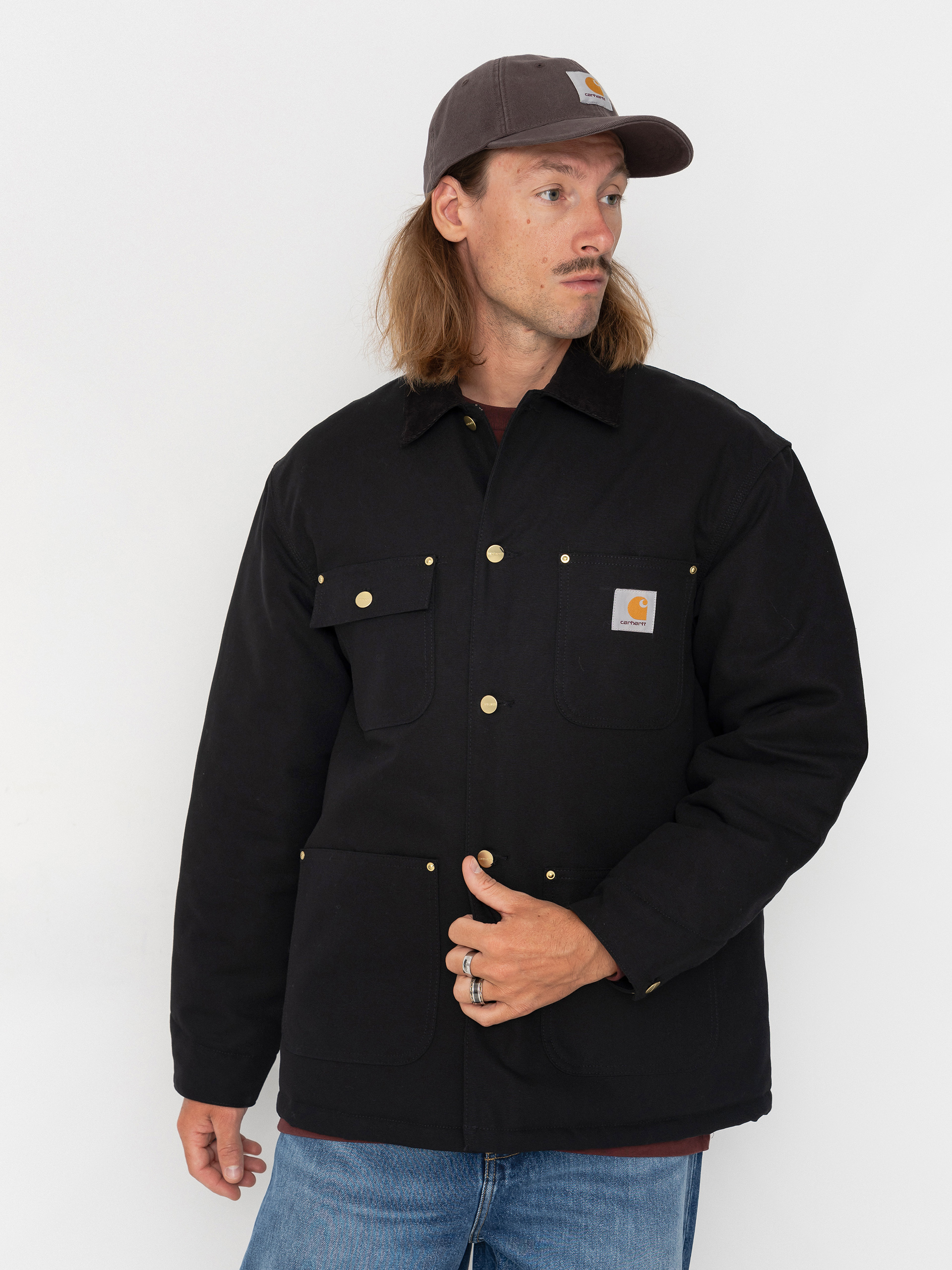 Куртка Carhartt WIP OG Chore Coat (black/black/rigid)