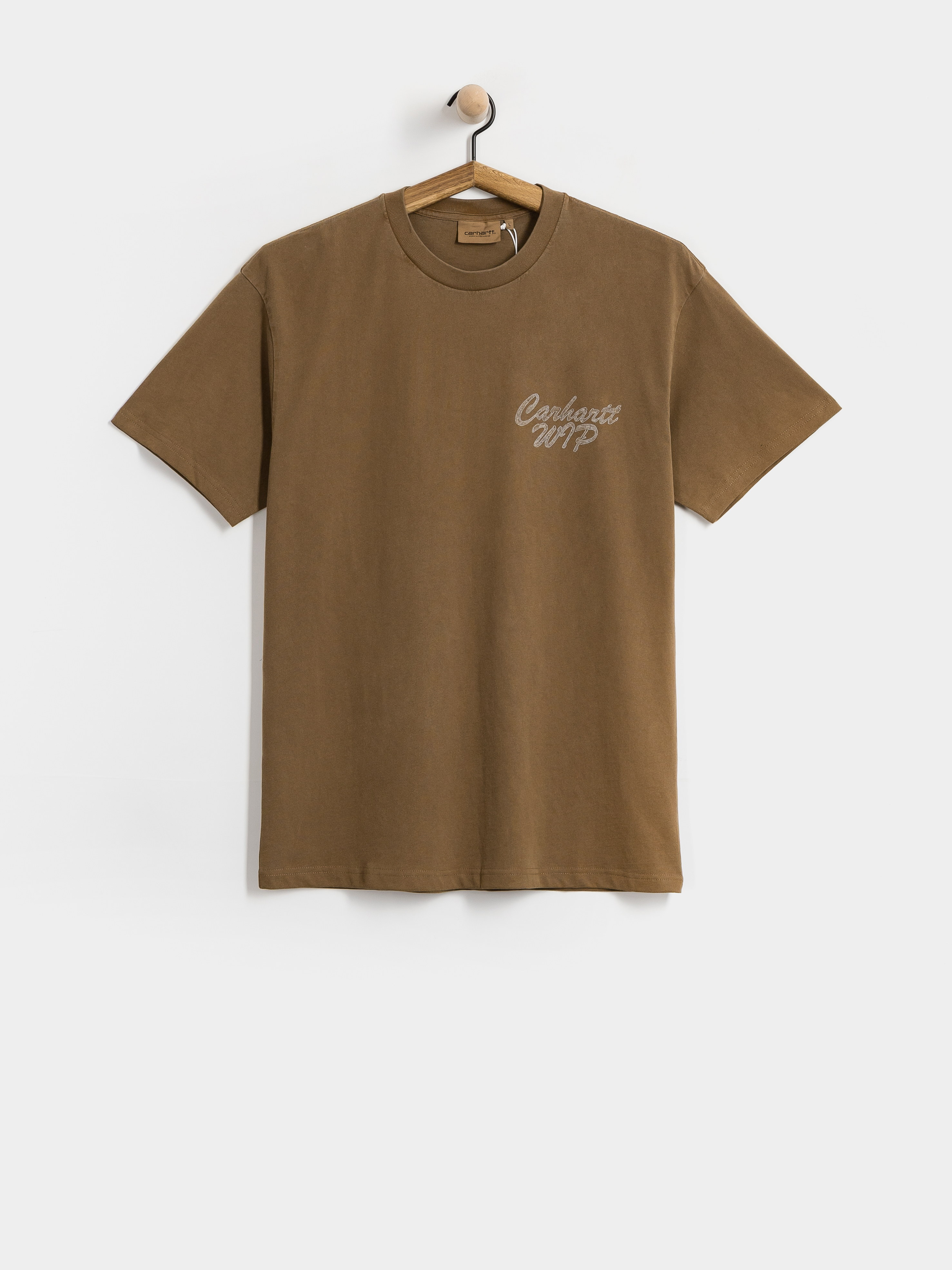 Футболка Carhartt WIP Hatching Script (wip h brown/garment dyed)