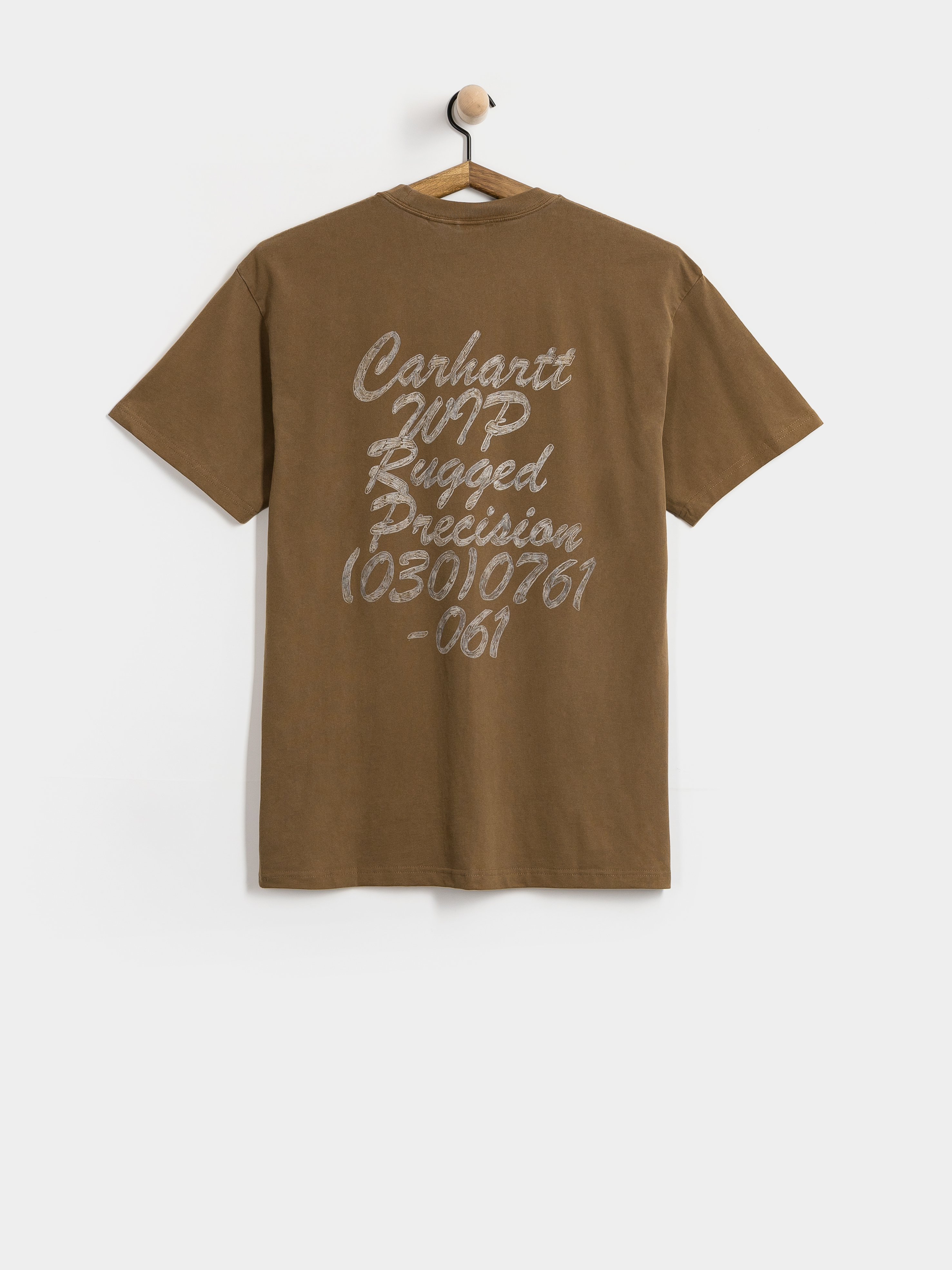 Футболка Carhartt WIP Hatching Script (wip h brown/garment dyed)