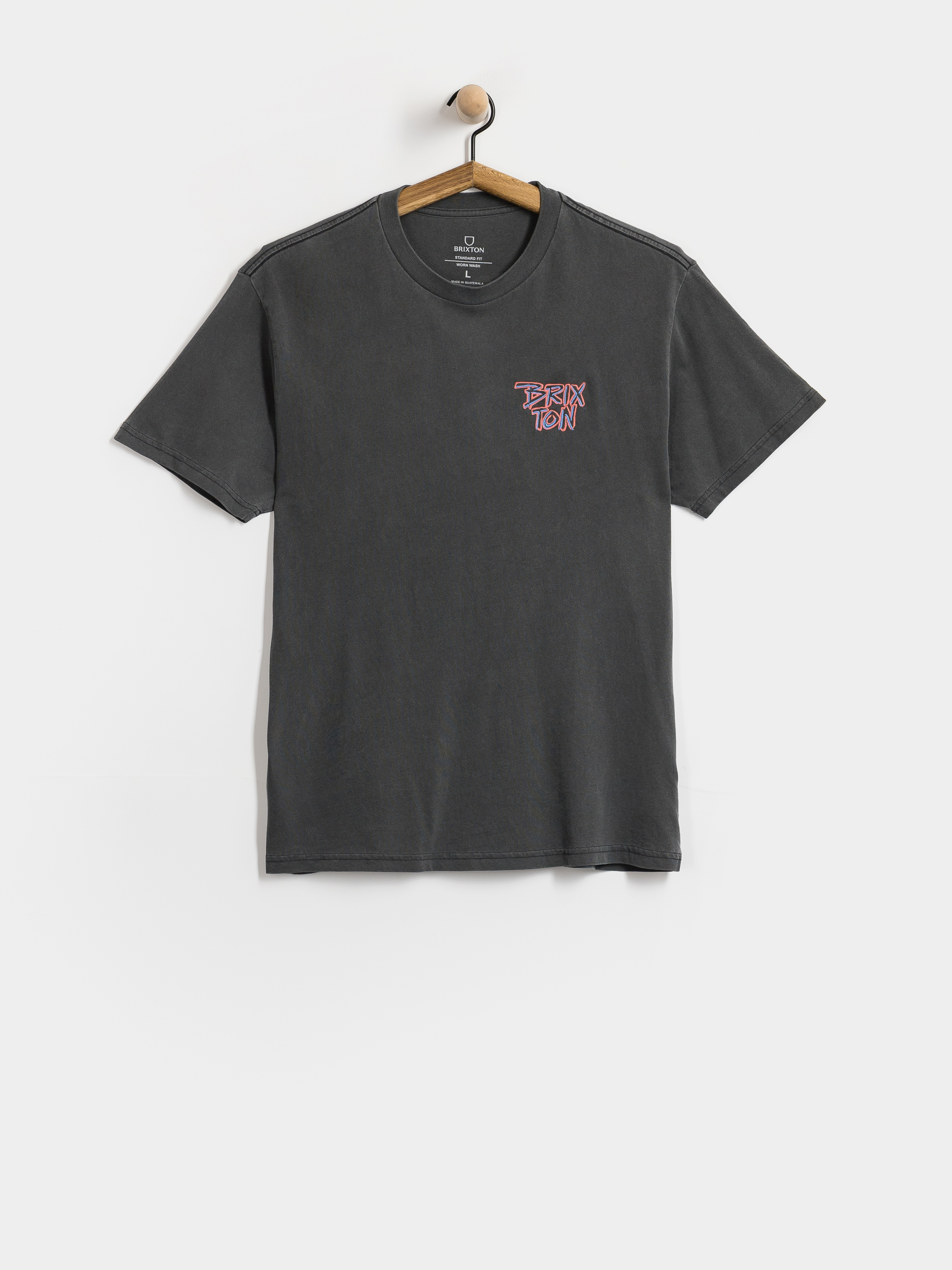 Футболка Brixton Rockton Stnd (black worn wash)