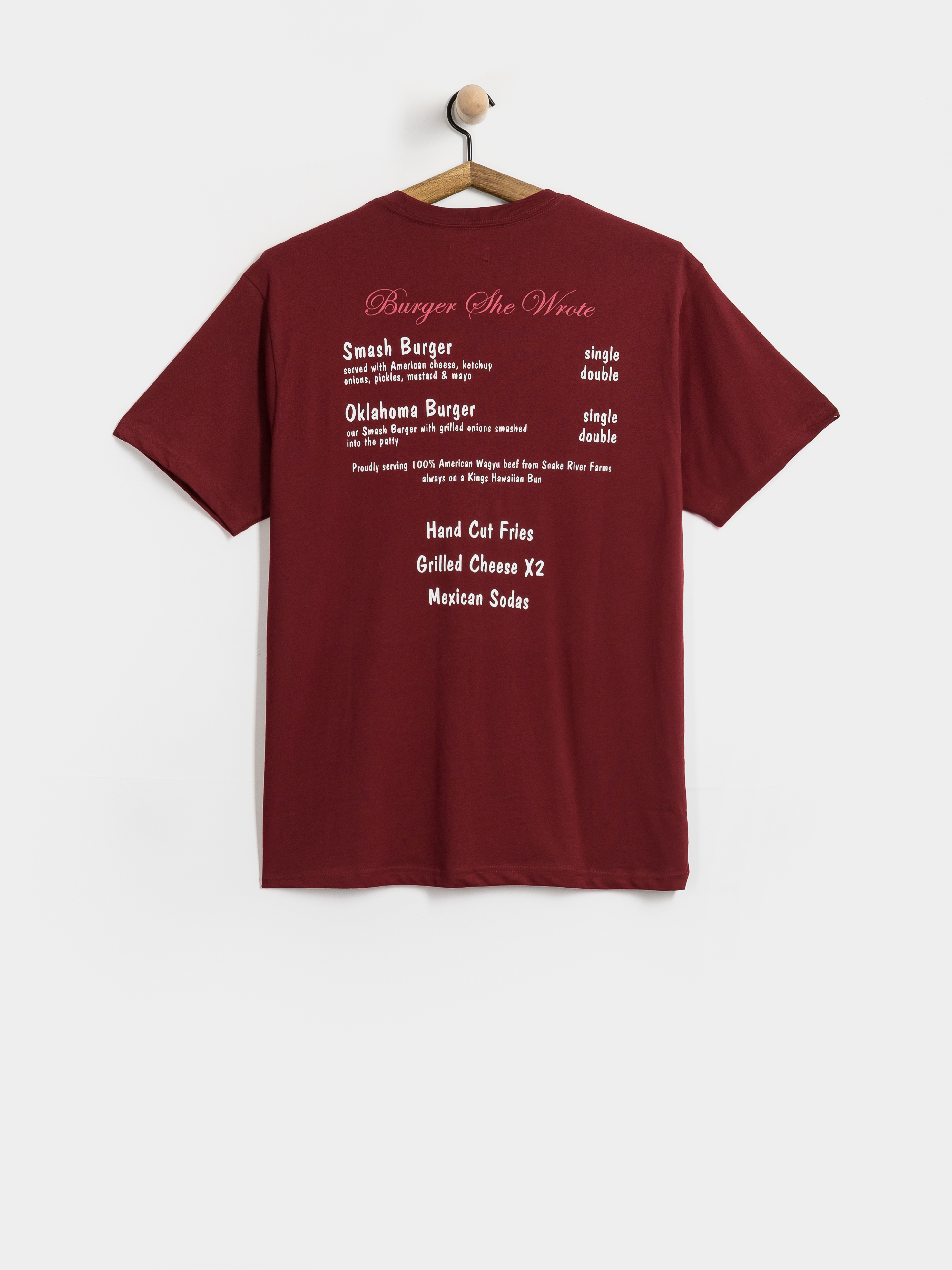 Футболка Brixton Burger She Wrote Pocket (burgundy)