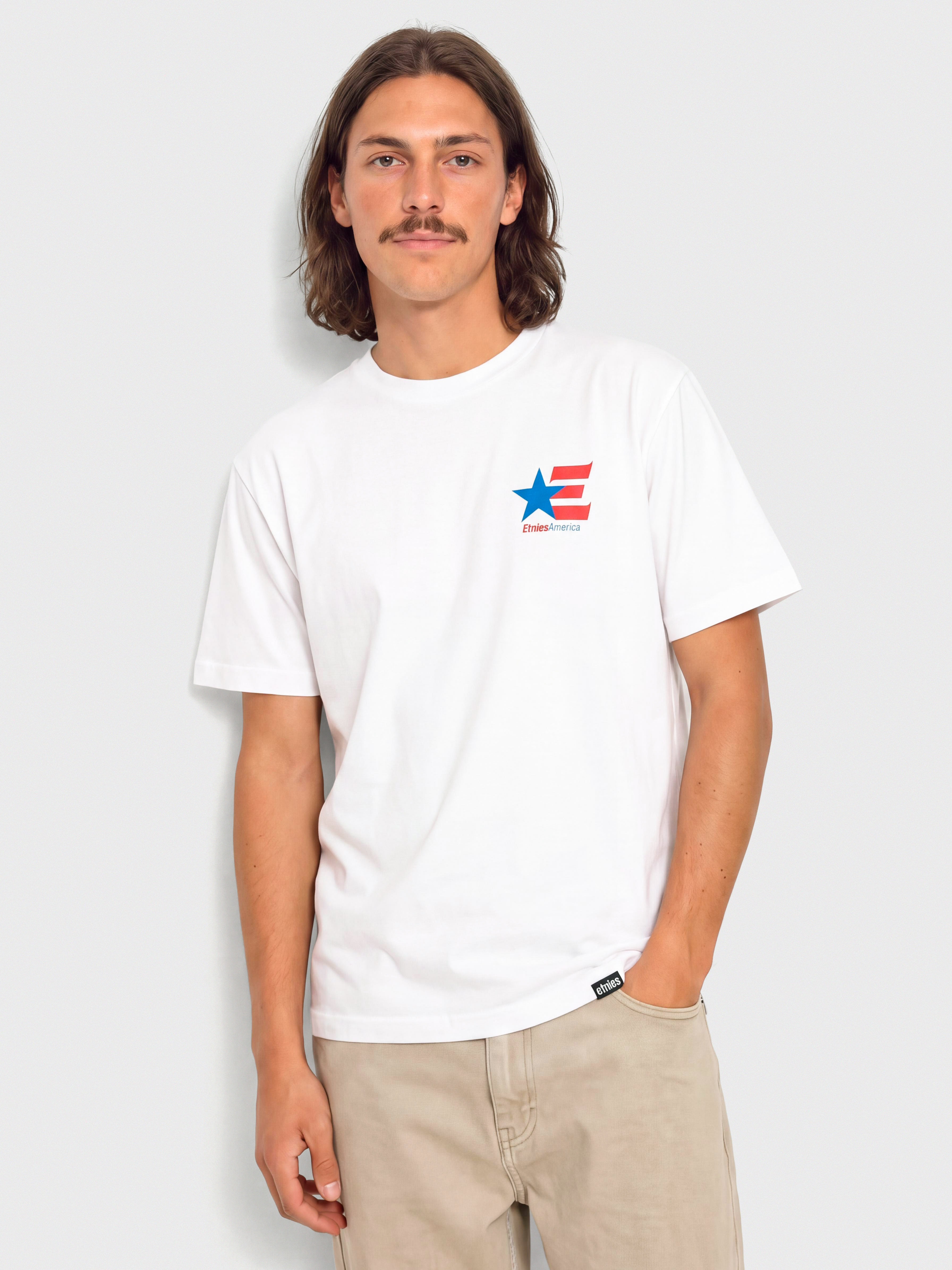 Футболка Etnies America (white/blue/red)