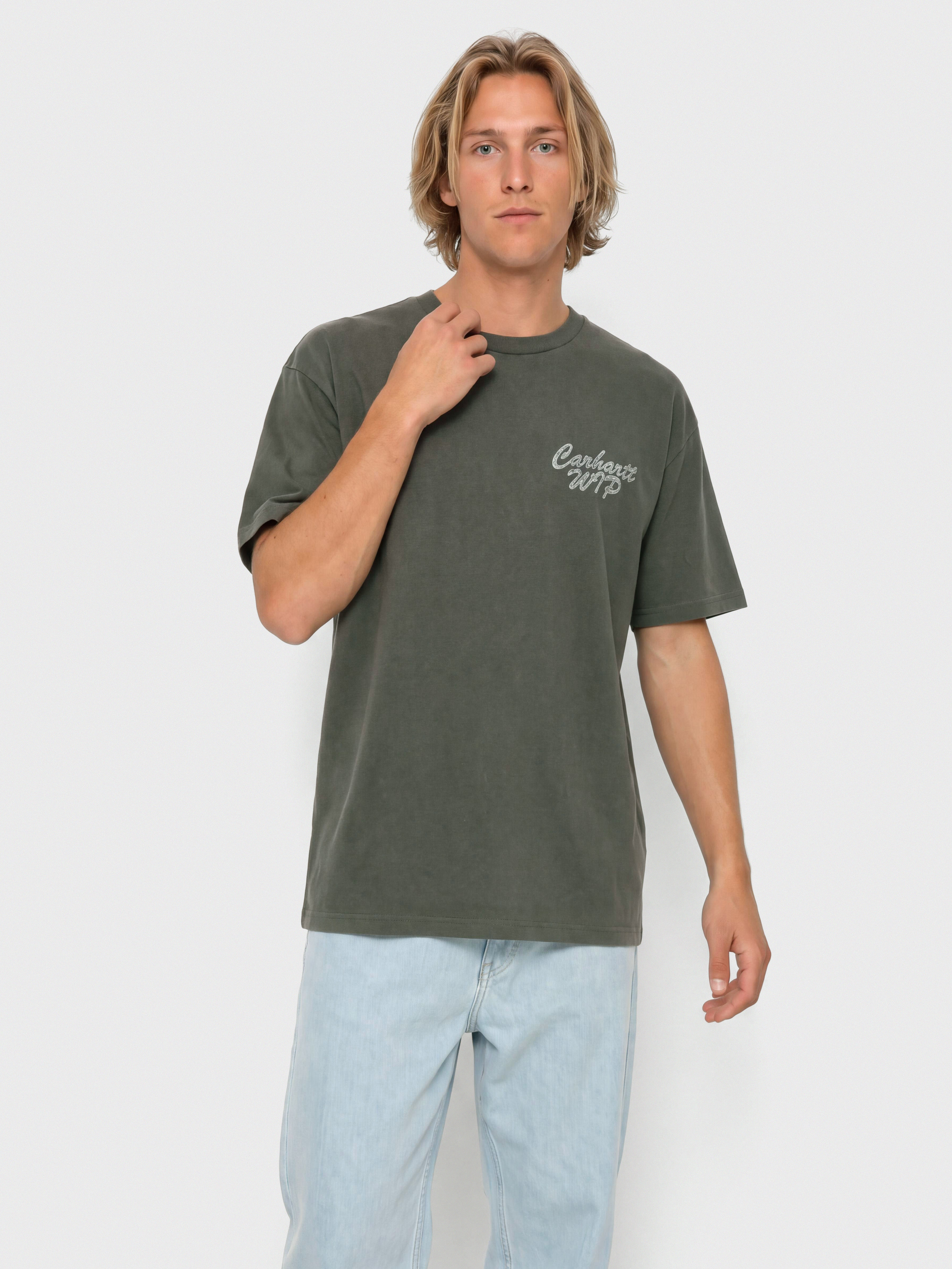 Футболка Carhartt WIP Hatching Script (black/garment dyed)