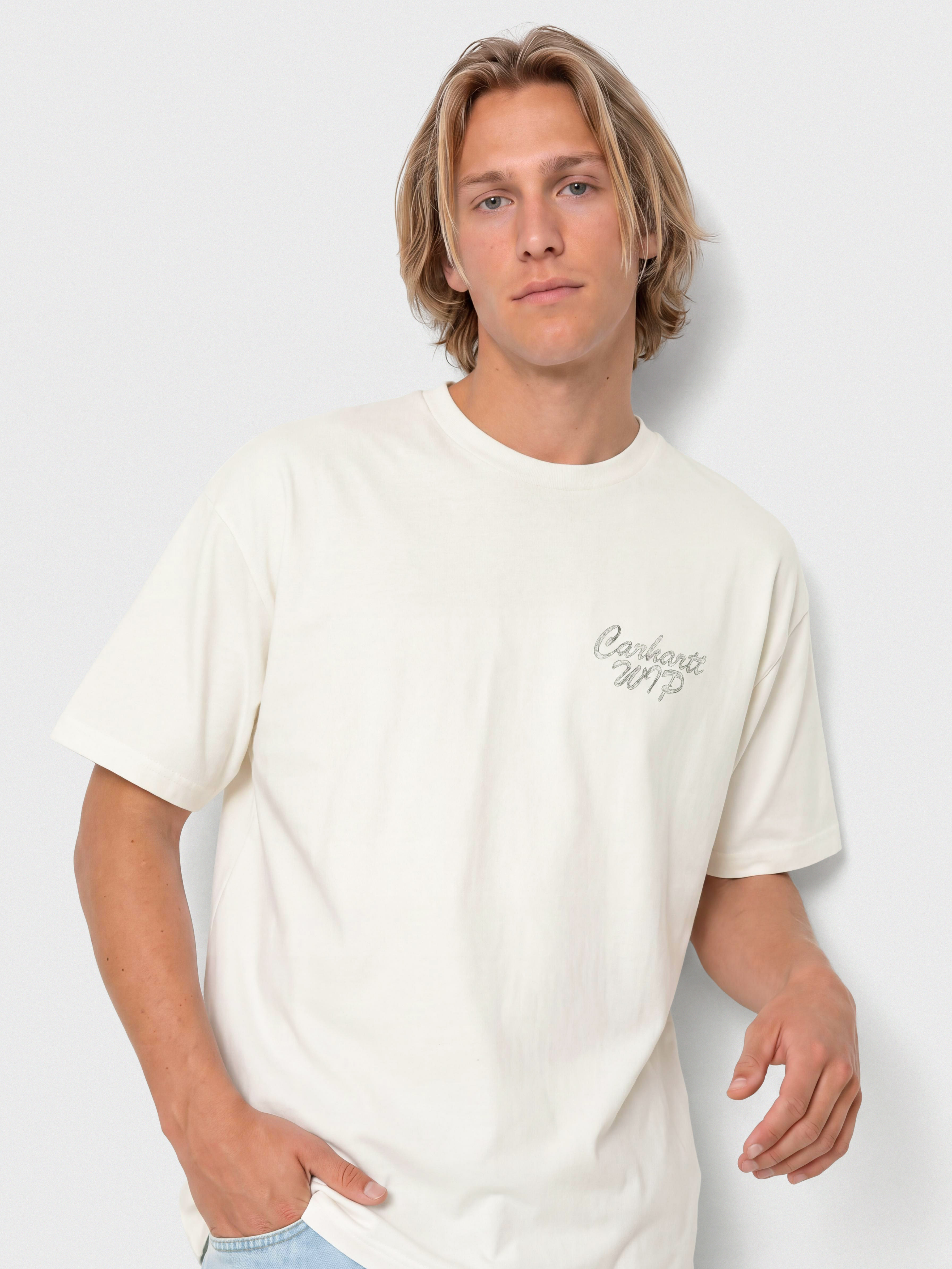 Футболка Carhartt WIP Hatching Script (wax/garment dyed)