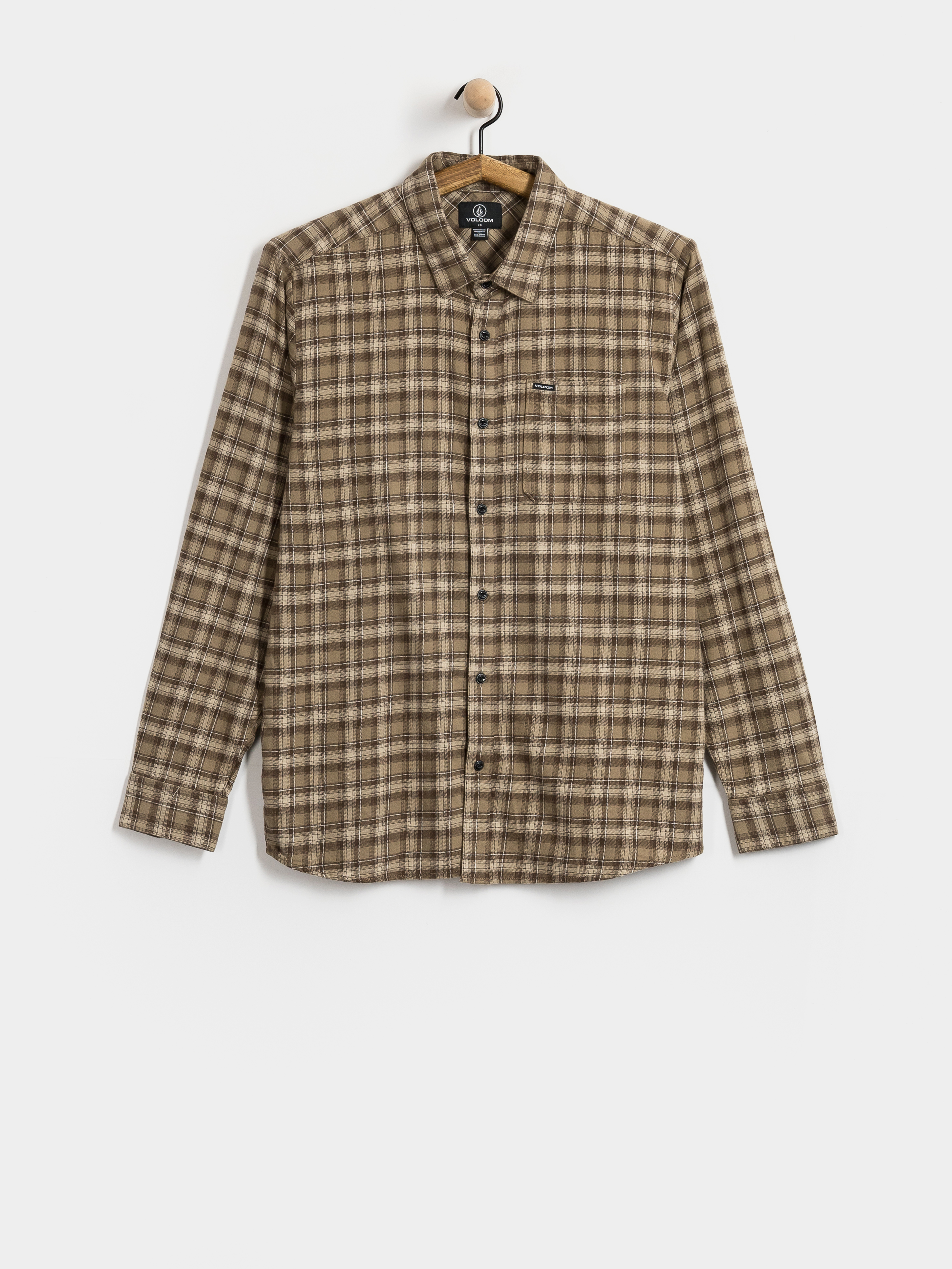 Сорочка Volcom Caden Plaid Ls (light khaki)