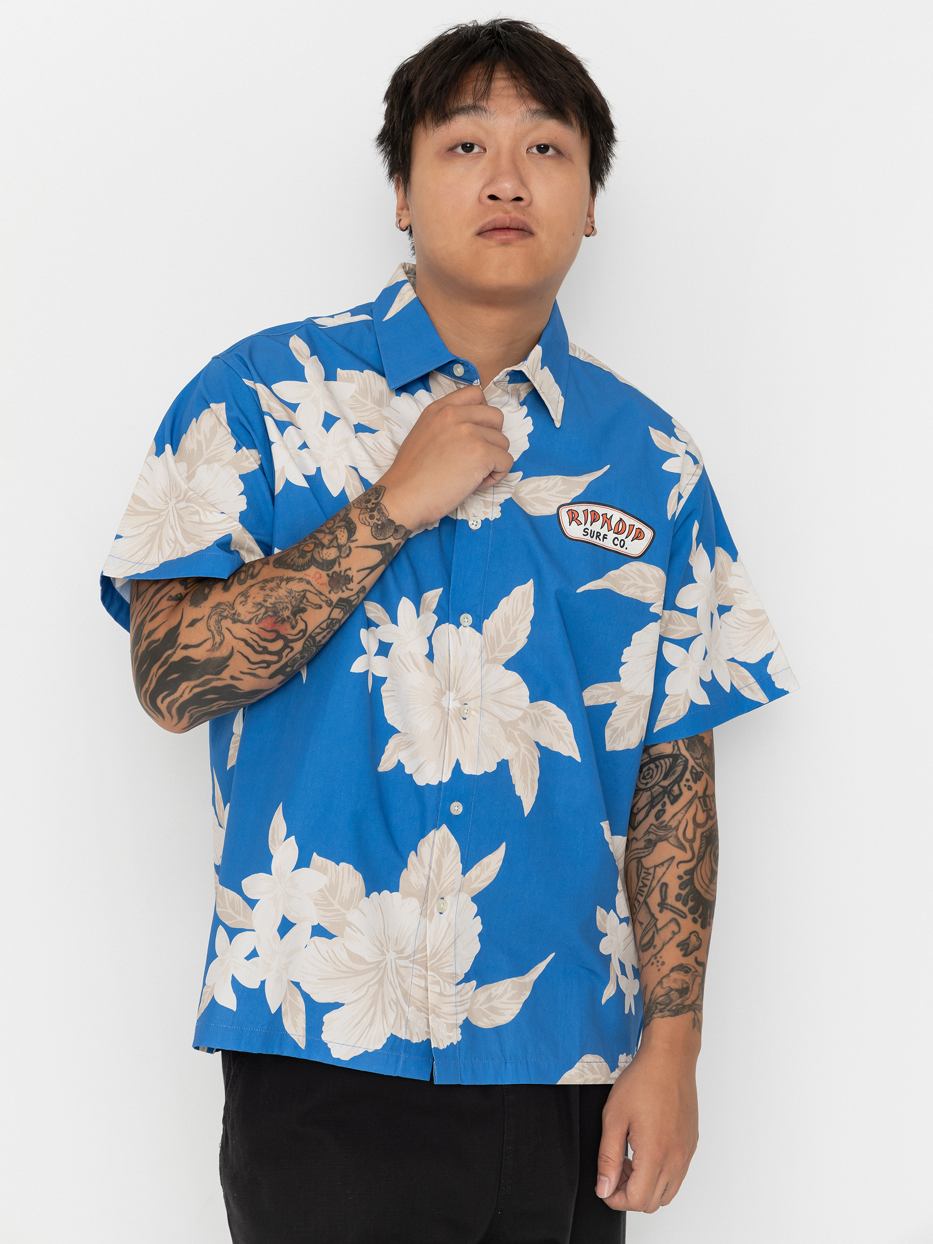 Сорочка RipNDip Surf Co (blue/cream)