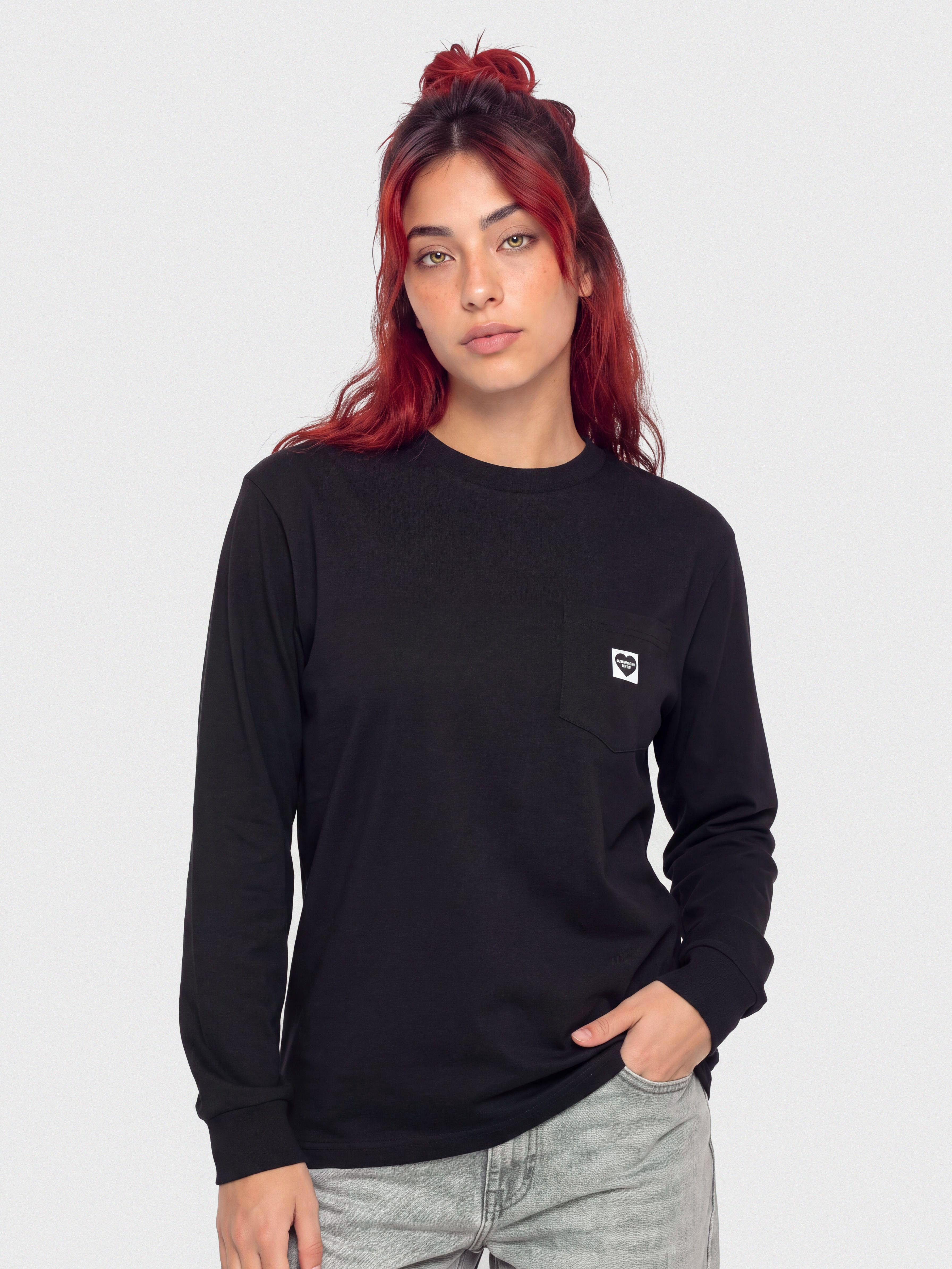 u041bu043eu043du0433u0441u043bu0456u0432 Carhartt WIP Pocket Small Heart Wmn (black/black)