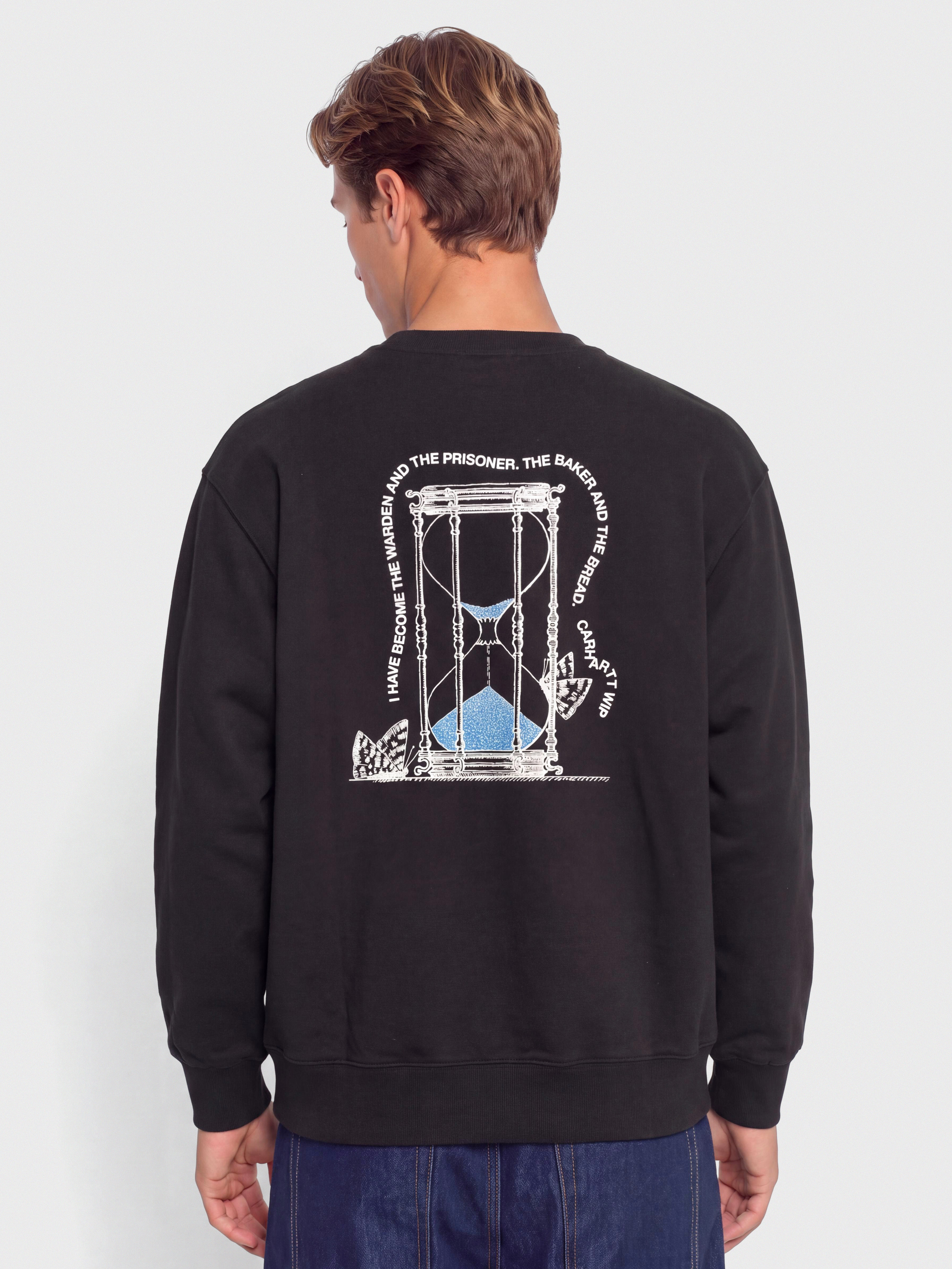 Світшот Carhartt WIP Hourglass (black/stone washed)