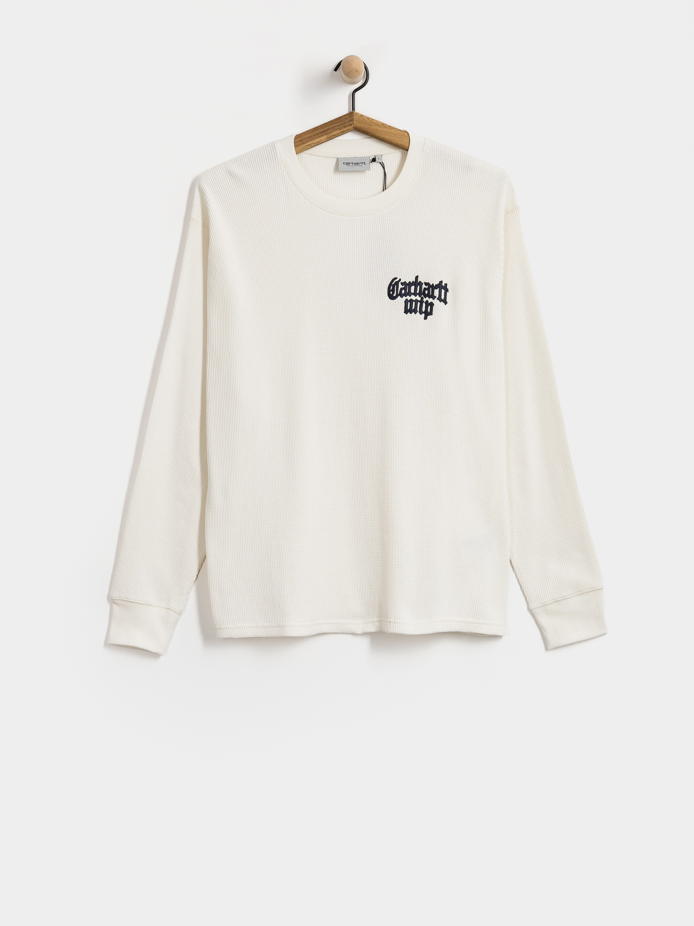 Лонгслів Carhartt WIP Blackletter Waffle (wax/black)