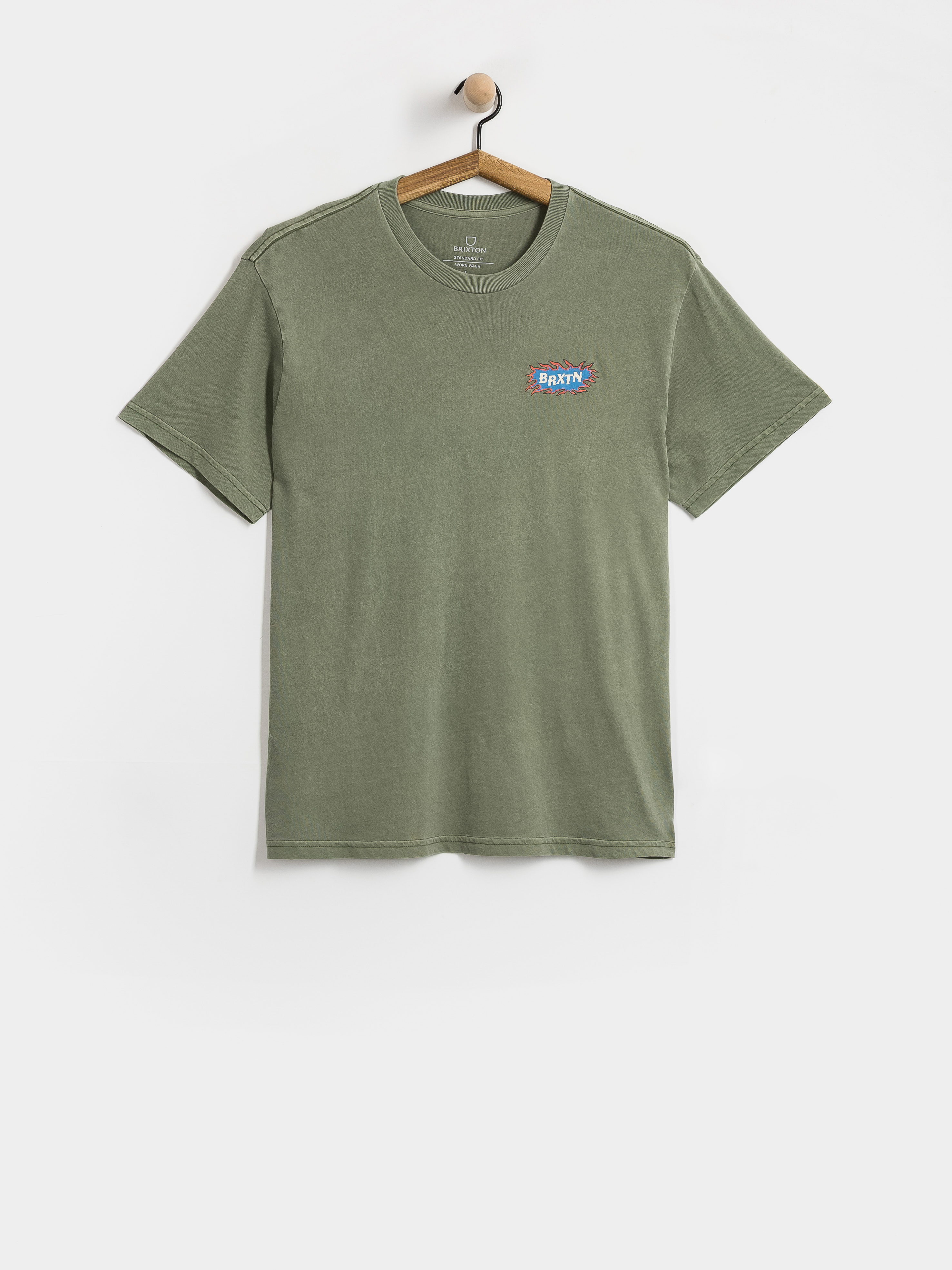 Футболка Brixton Blazing Stnd (olive surplus worn wash)