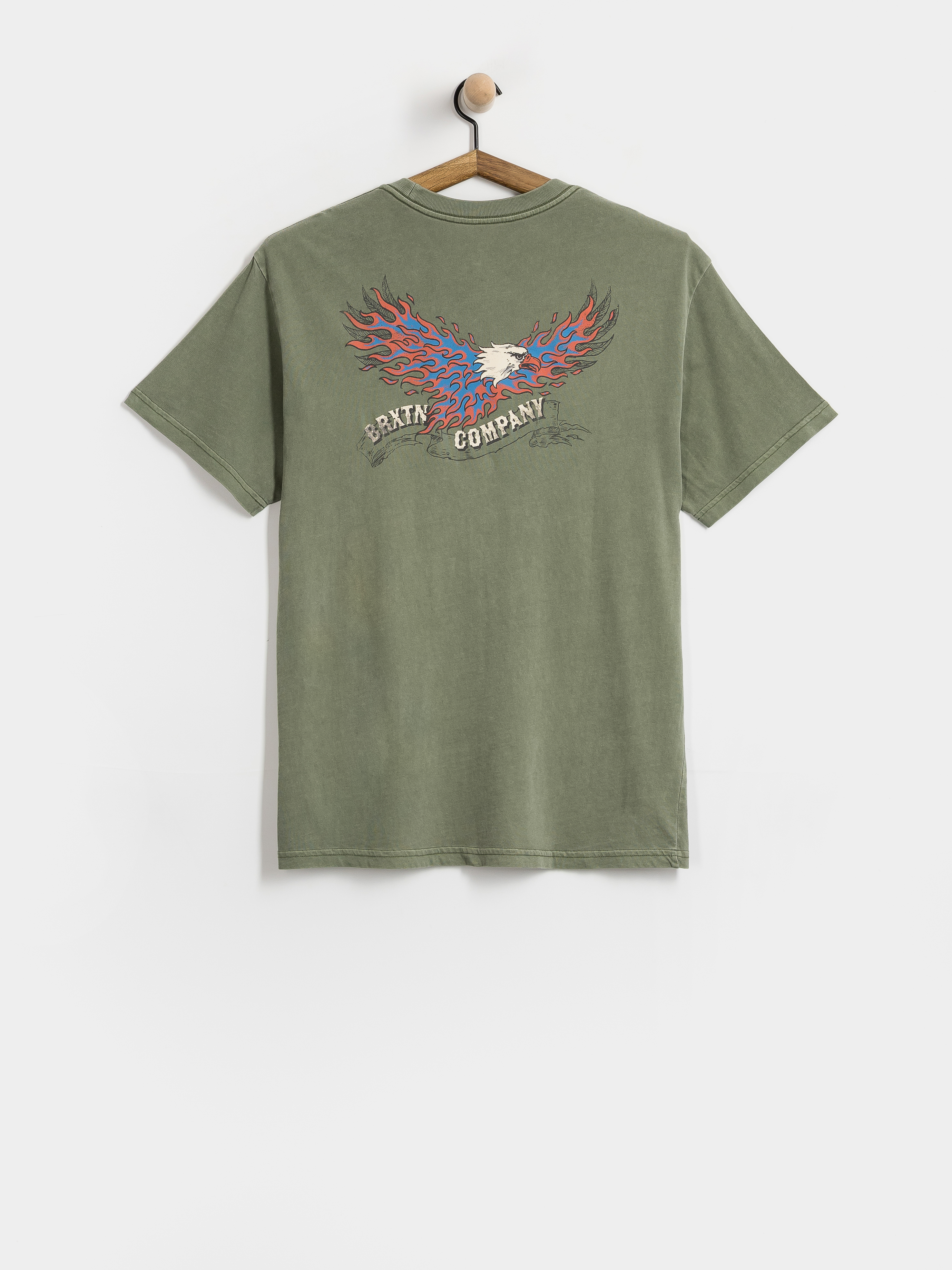 Футболка Brixton Blazing Stnd (olive surplus worn wash)