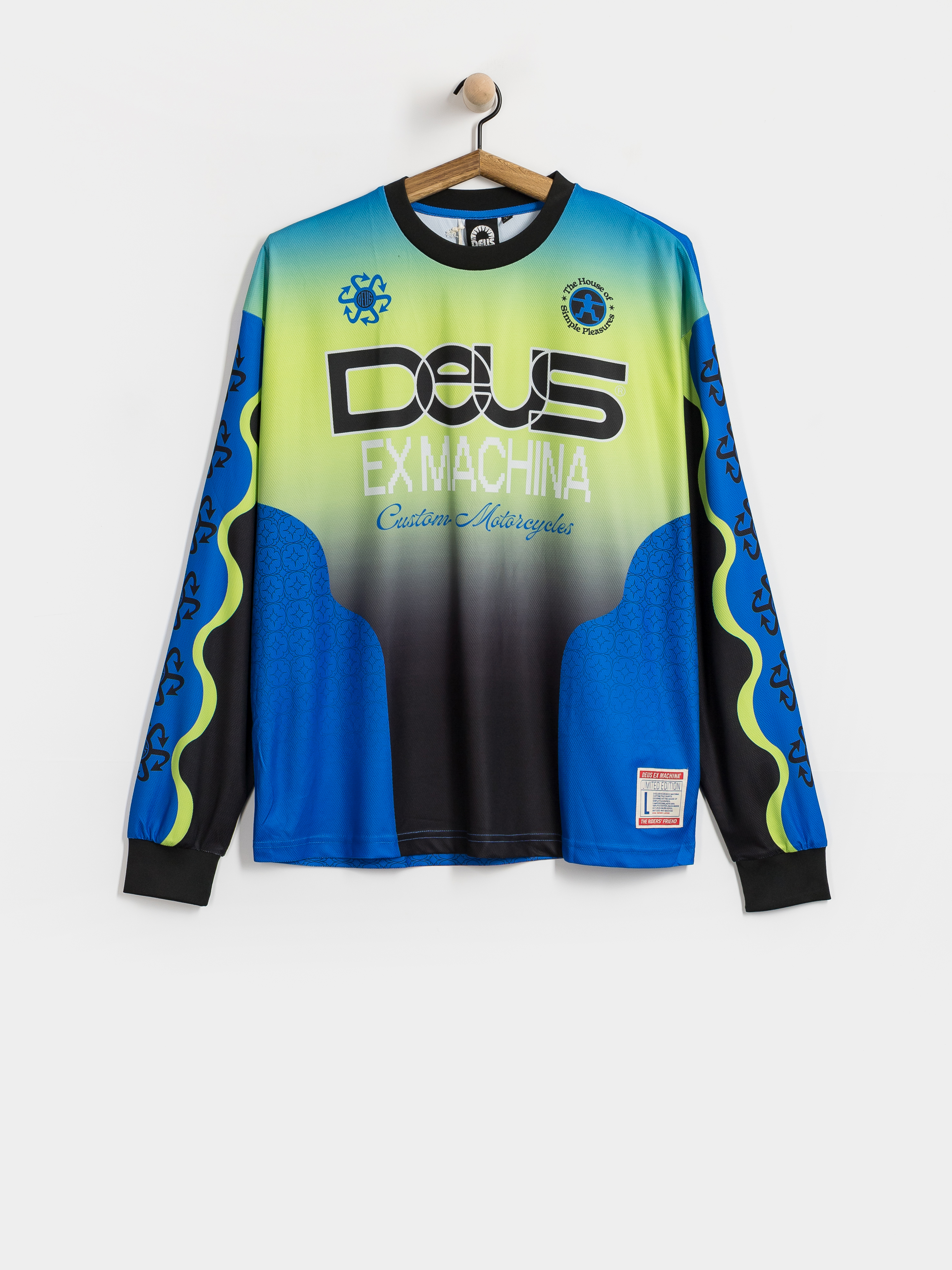 Лонгслів Deus Ex Machina Manhole Moto Jersey (black)
