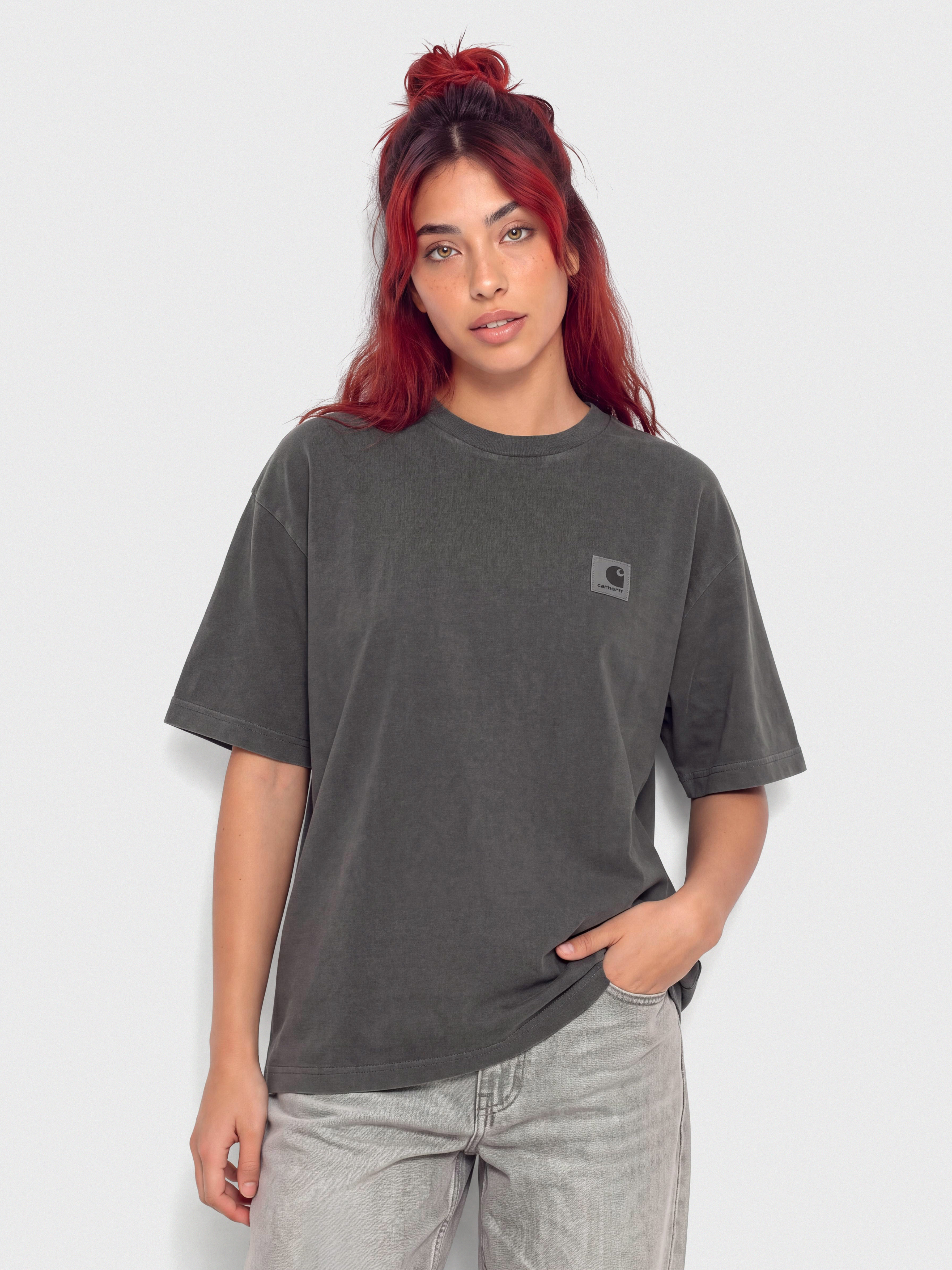 Футболка Carhartt WIP Nelson Wmn (black/garment dyed)